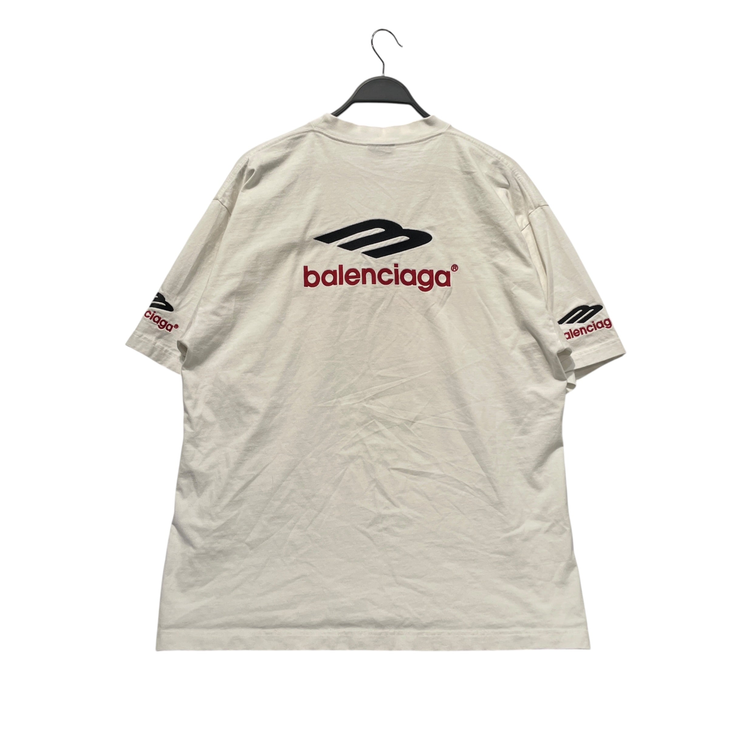 BALENCIAGA/T-Shirt/M/Cotton/WHT/3B Sports LogoTee view 2