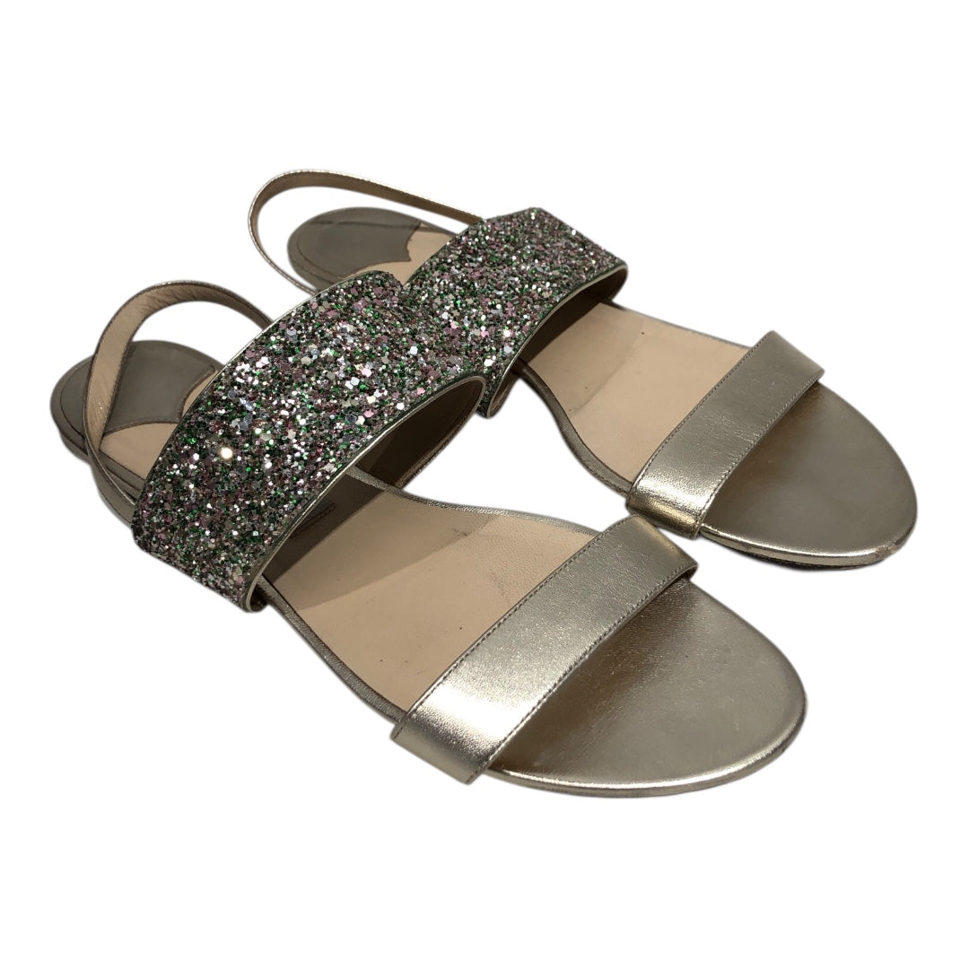 JIMMY CHOO/Sandals/EU 39.5/Glitter/GLD/WHITE GOLD & GLITTER view 1