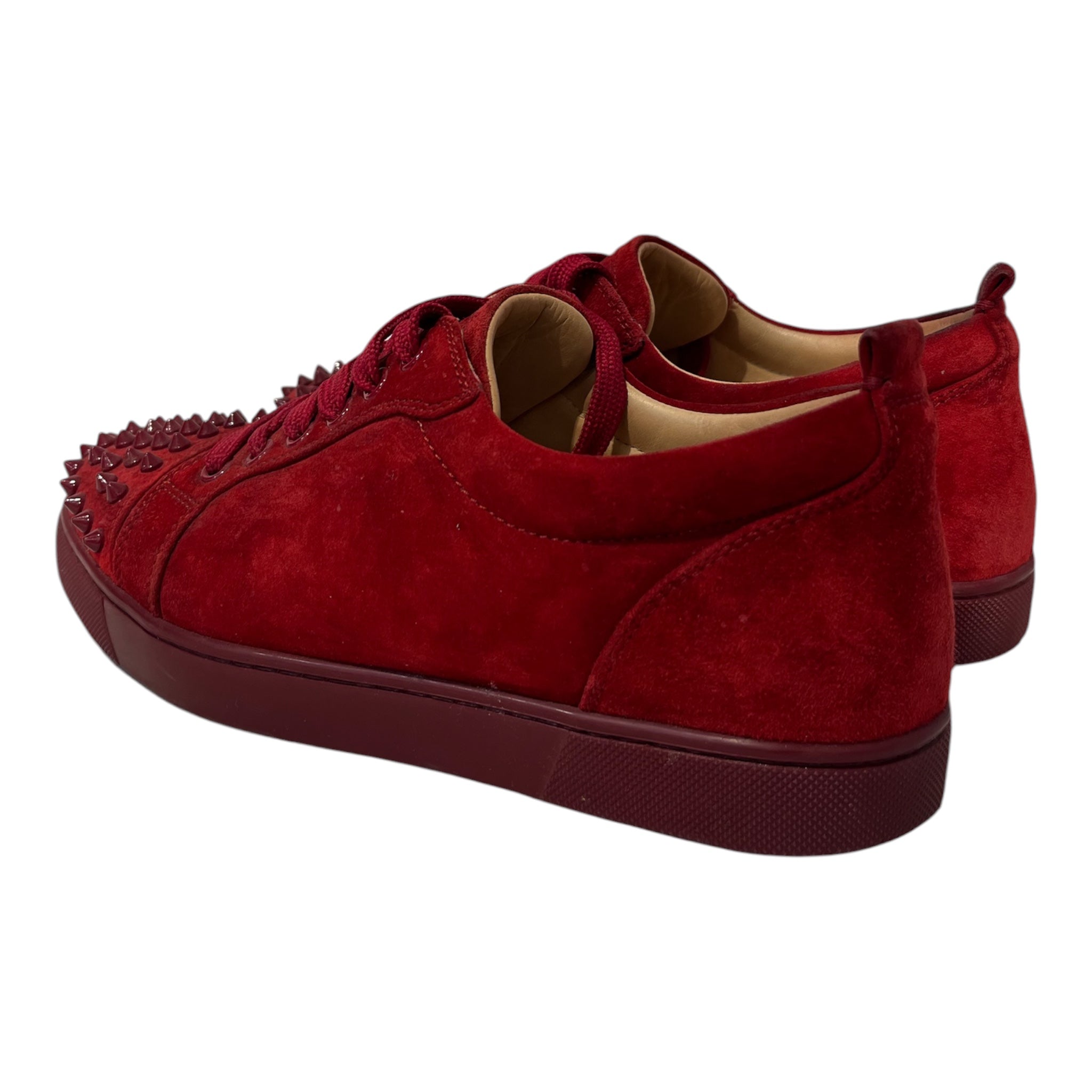 Christian Louboutin/Low-Sneakers/EU 39/Suede/RED/junior spikes view 2