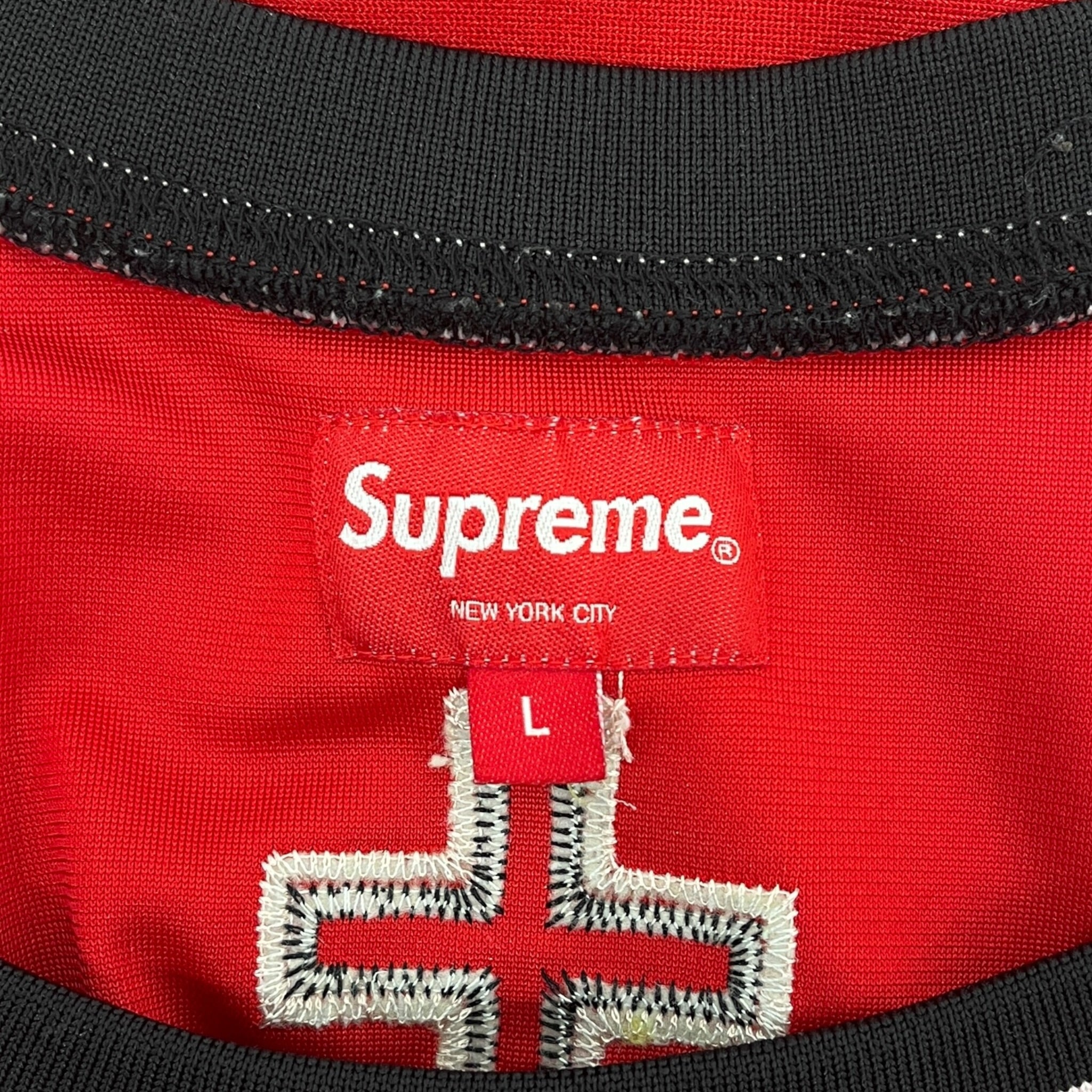 Supreme/Tank Top/L/Nylon/RED/ST. SUPREME RED&BLACK JERSEY view 3