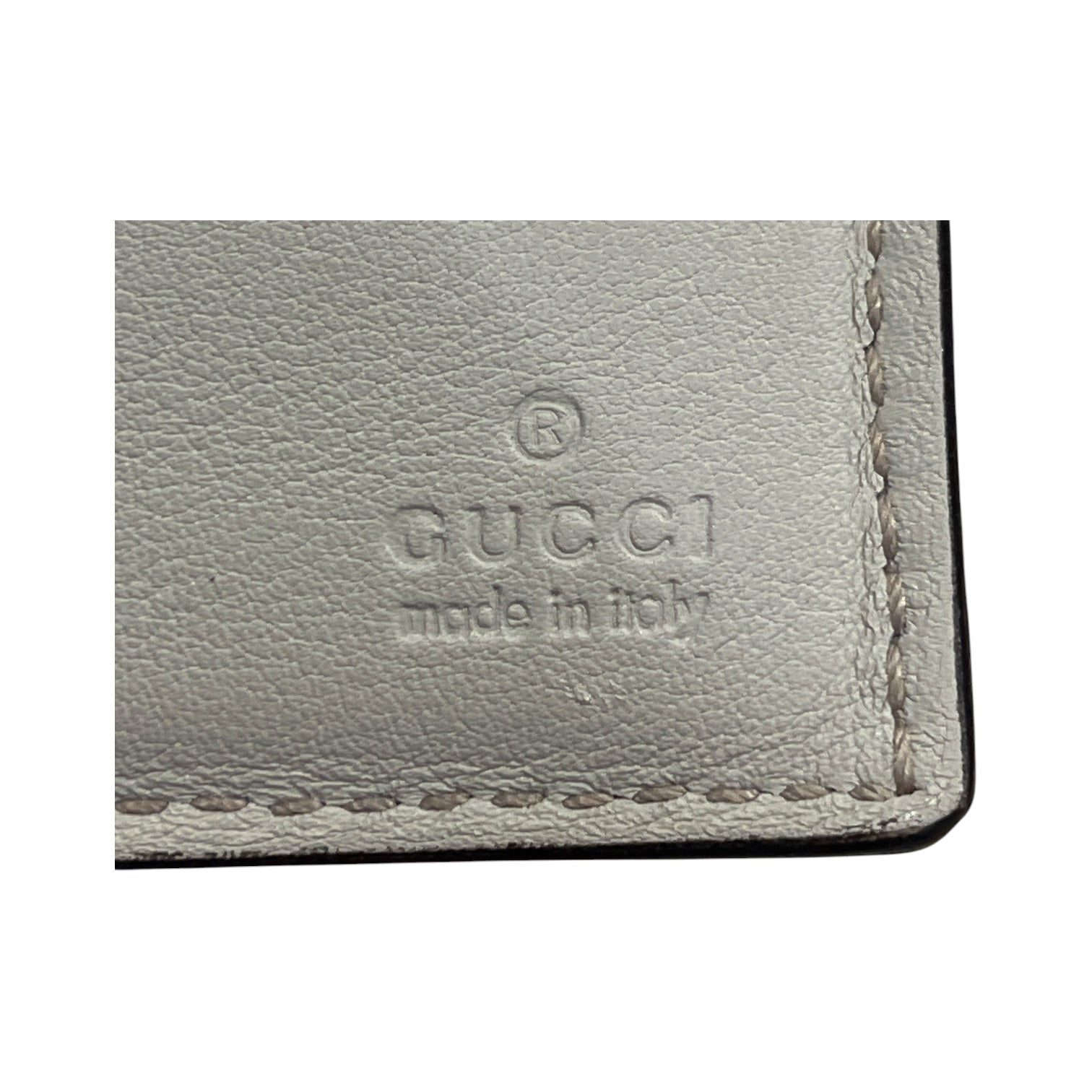 GUCCI/Bifold Wallet/Monogram/Leather/BEG/M's/Embossed logo view 5