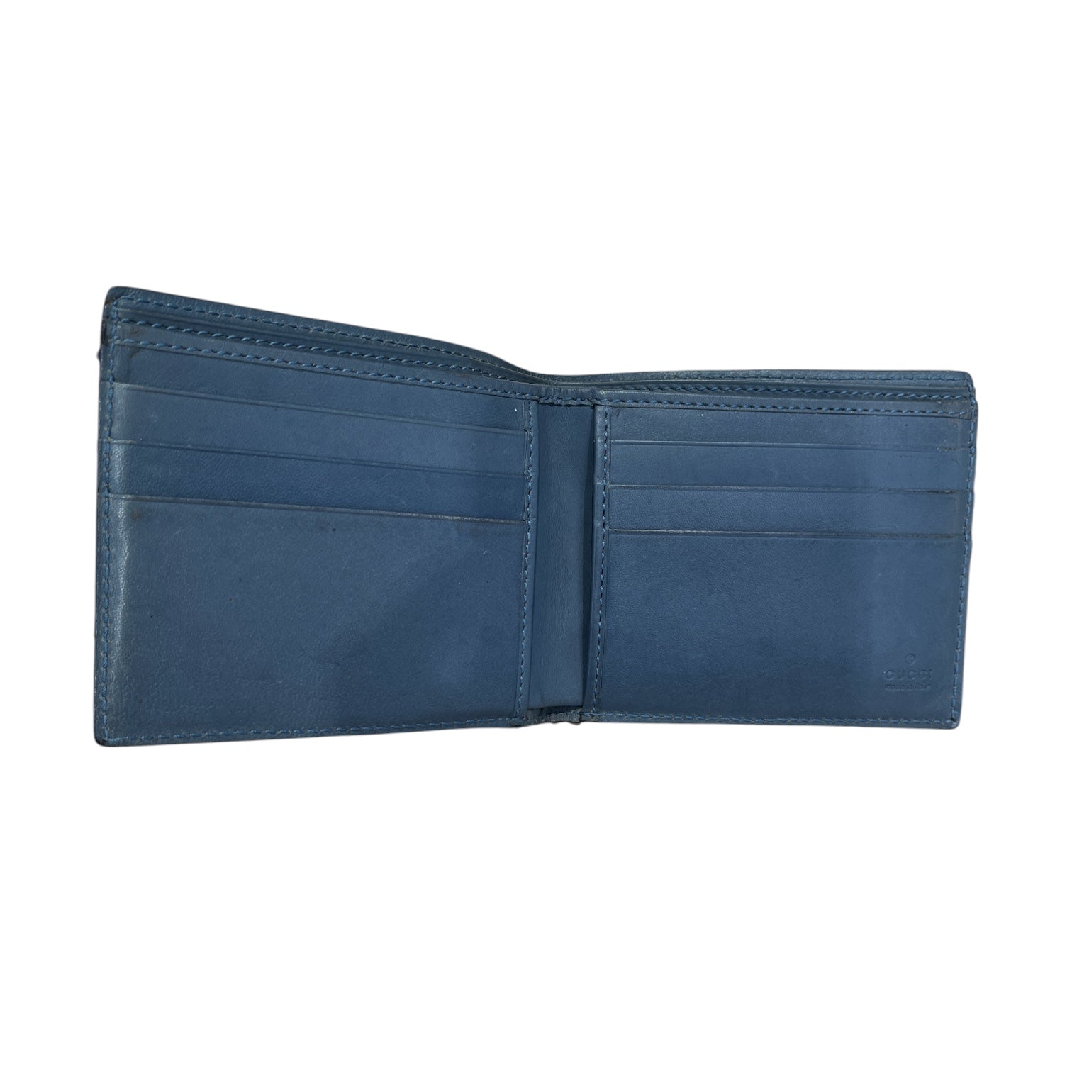 GUCCI/Bifold Wallet/Leather/GRY/M's/Embossed "Made in Italy" view 4