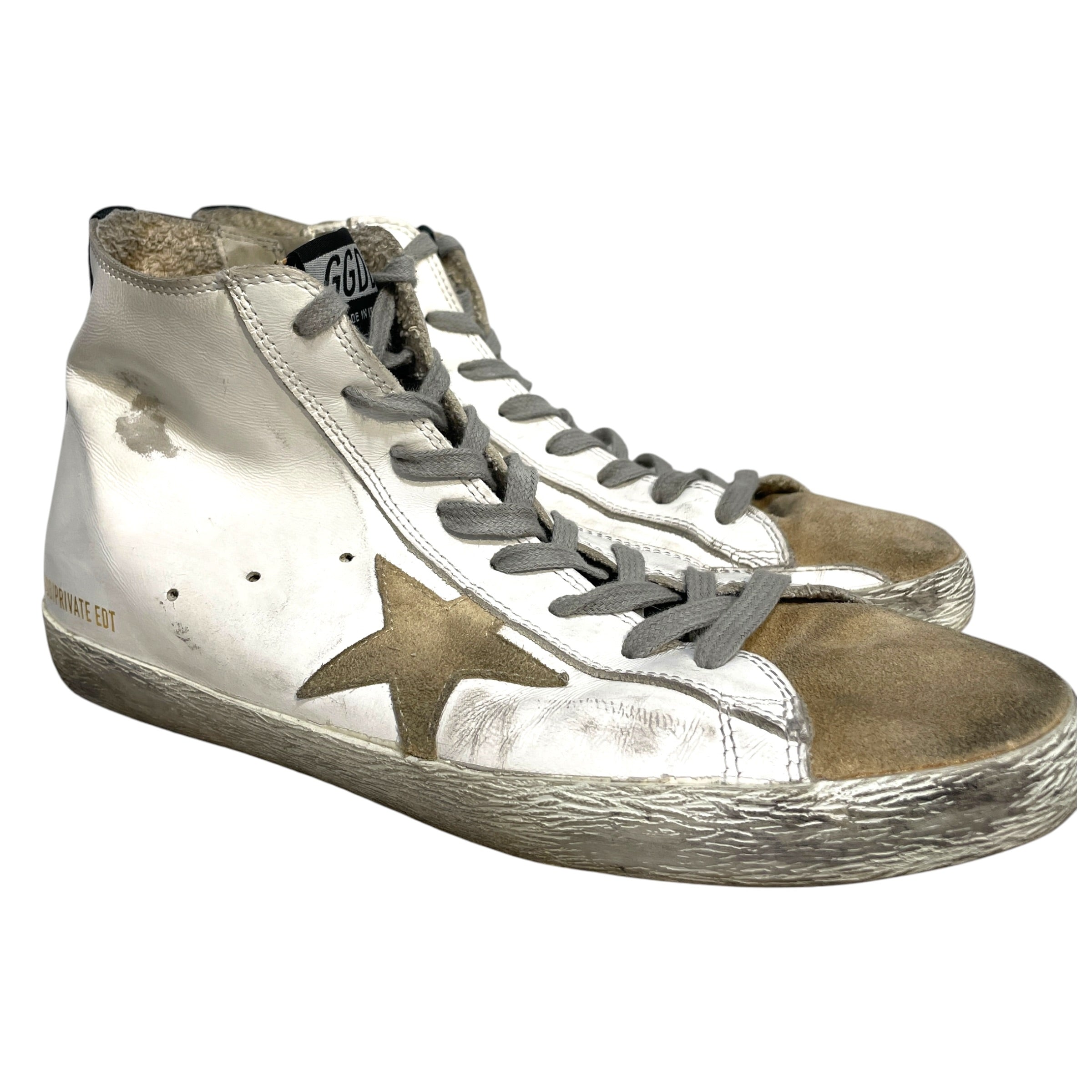 GOLDEN GOOSE/Hi-Sneakers/EU 41/Leather/WHT/High top sneaker view 2