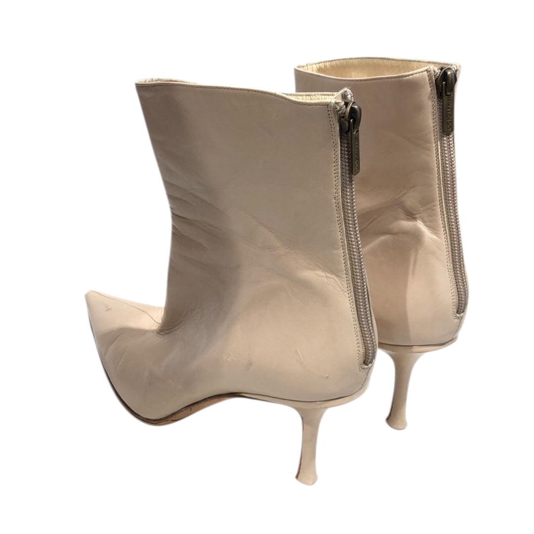 JIMMY CHOO/Heels/EU 39.5/CRM/ankle zip up heels view 2