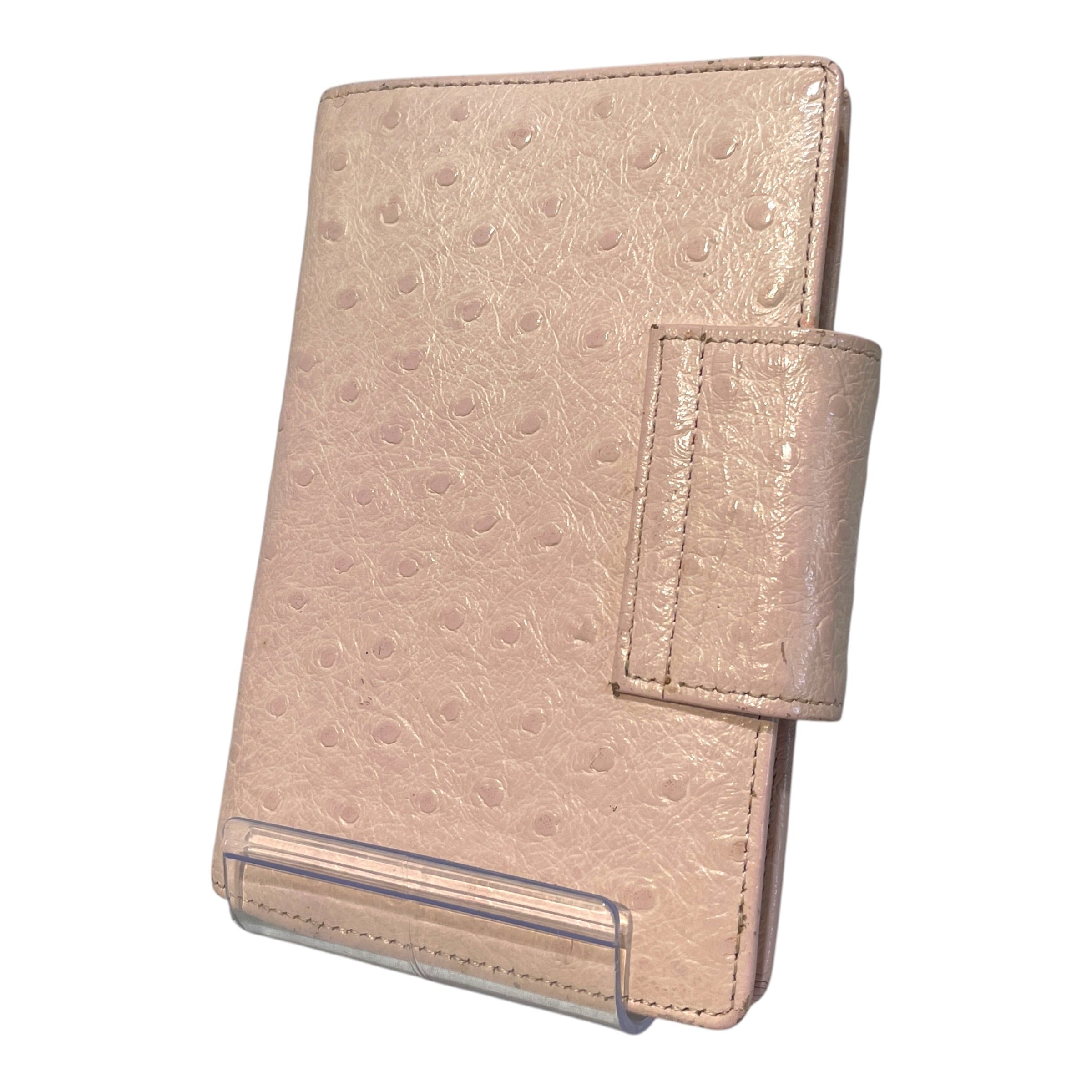 GIANNI VERSACE/Bifold Wallet/Leather/PNK/Ostrich Gold Logo view 2
