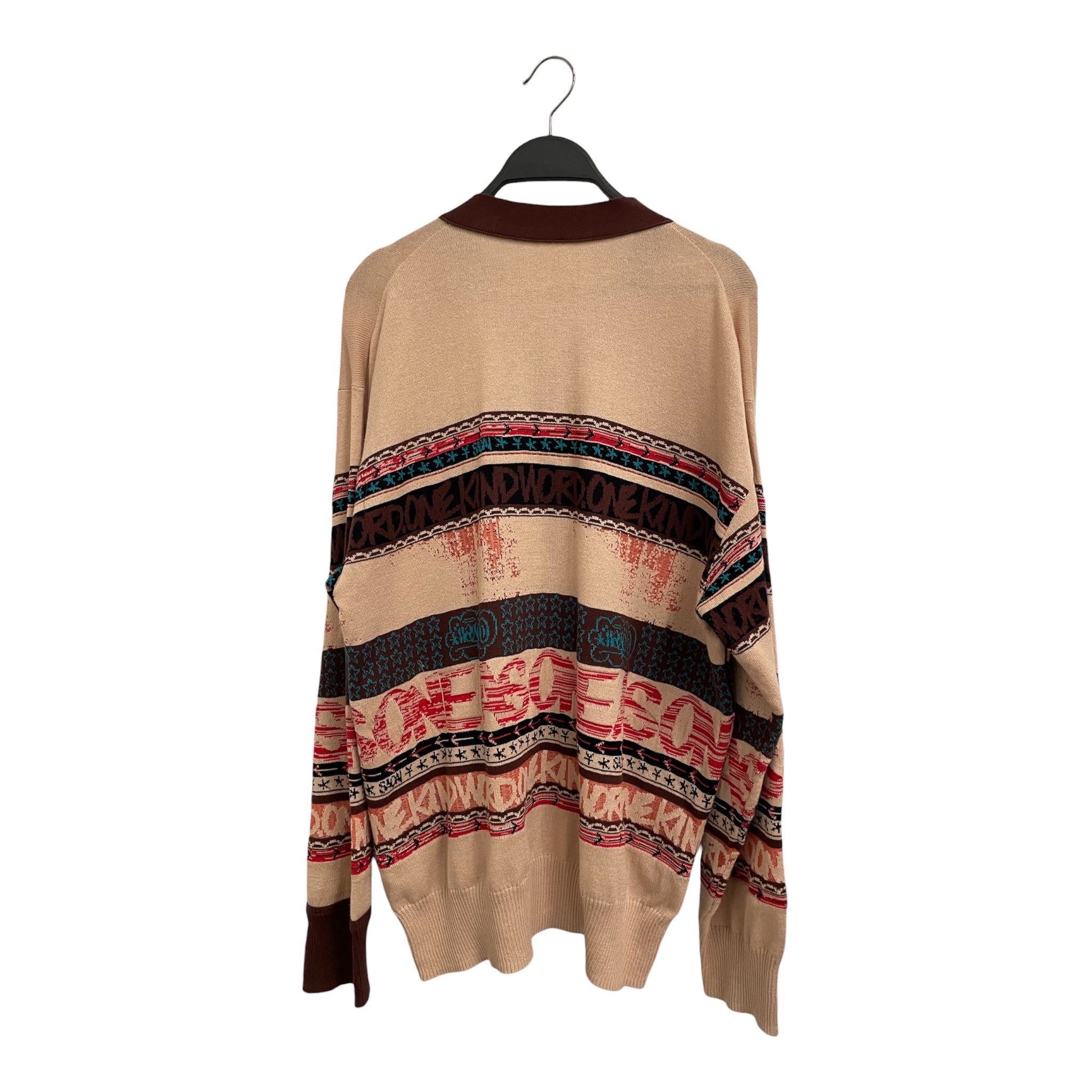 Sacai/Cardigan/2/All Over Print/Cotton/MLT/PINK JACQUARD CARDIGAN view 2