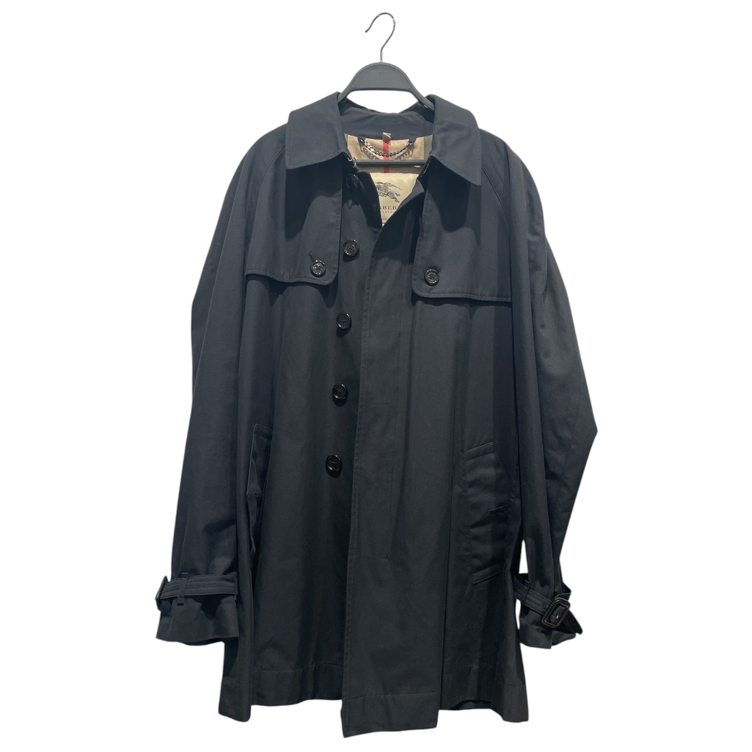 BURBERRY LONDON/Trench Coat/XL/Cotton/NVY/Navy Black Button Trench Coat view 1