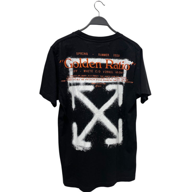 OFF-WHITE/T-Shirt/L/Cotton/BLK/GOLDEN RATIO