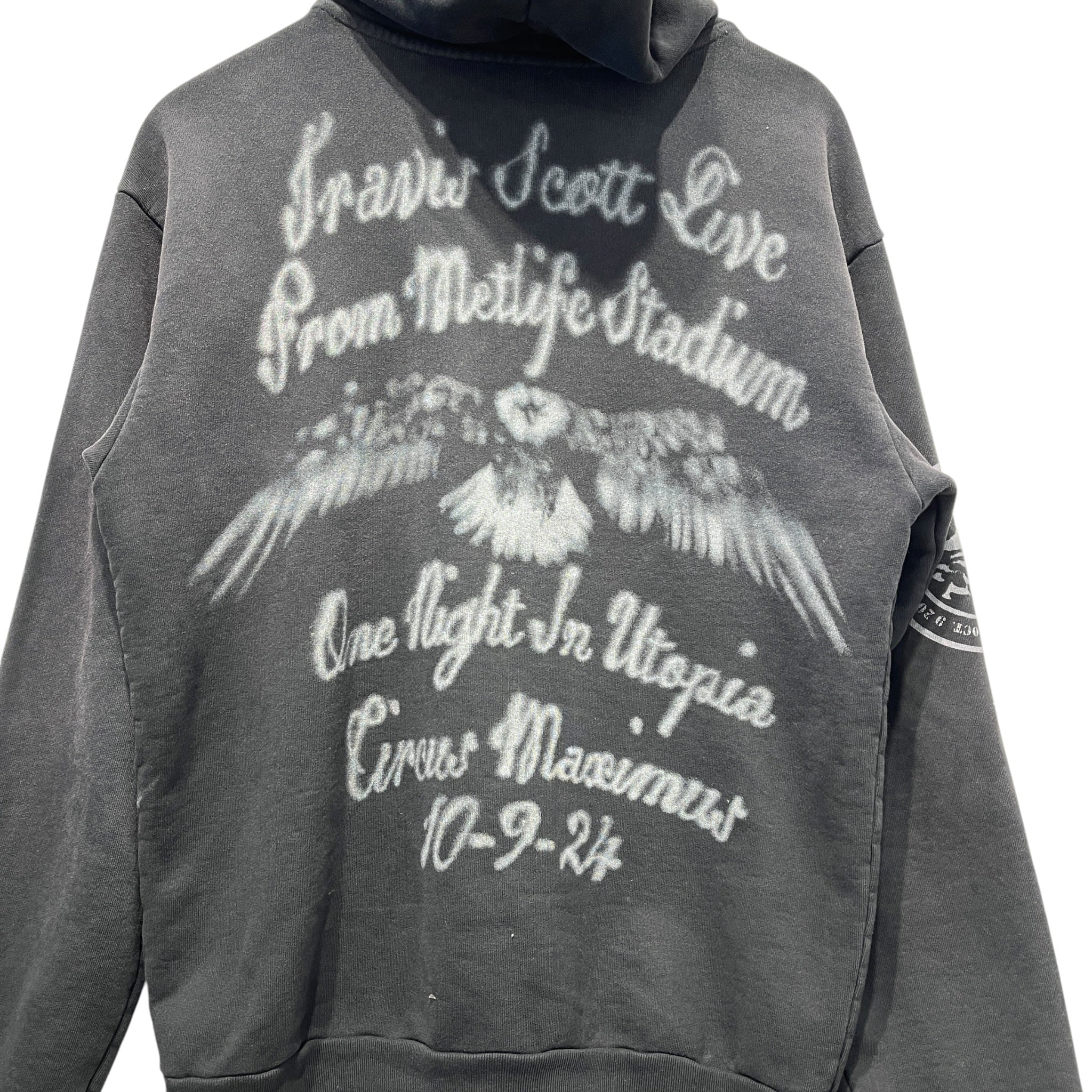 TRAVIS SCOTT/Zip Up Hoodie/S/Graphic/Cotton/BLK/UTOPIA LIBERTY view 4