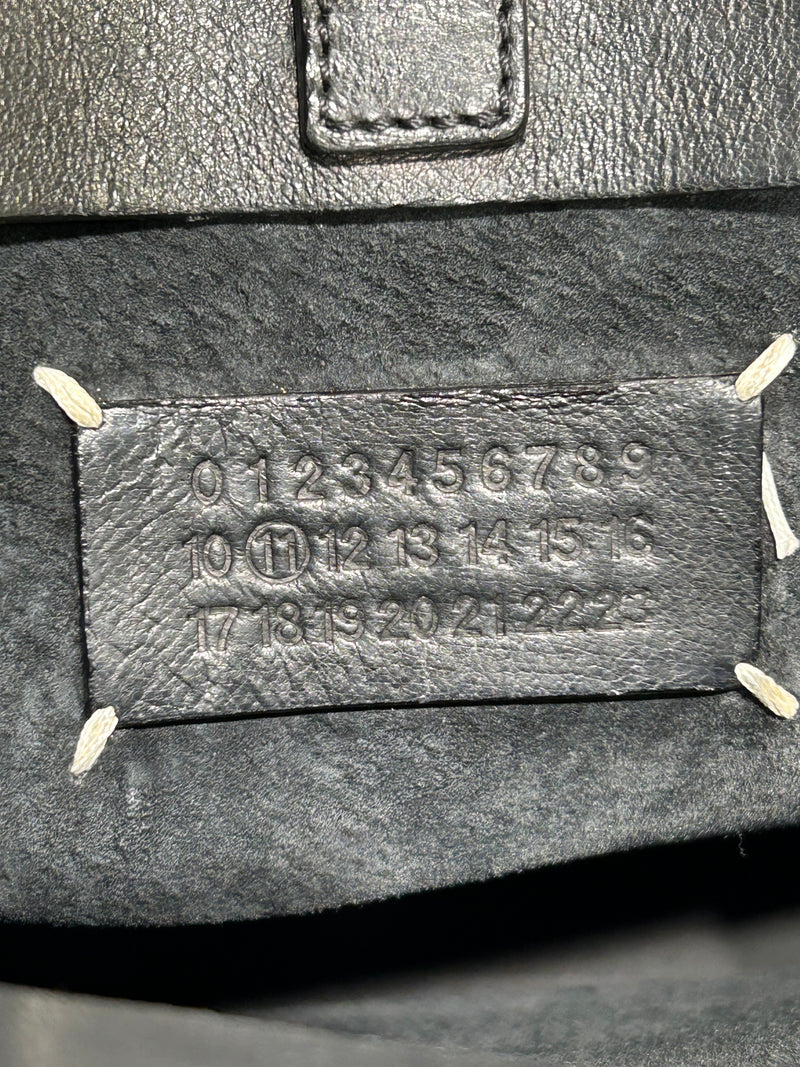 Maison Margiela/Bag/Leather/BLK/LEATHER TOTE BAG STURDY