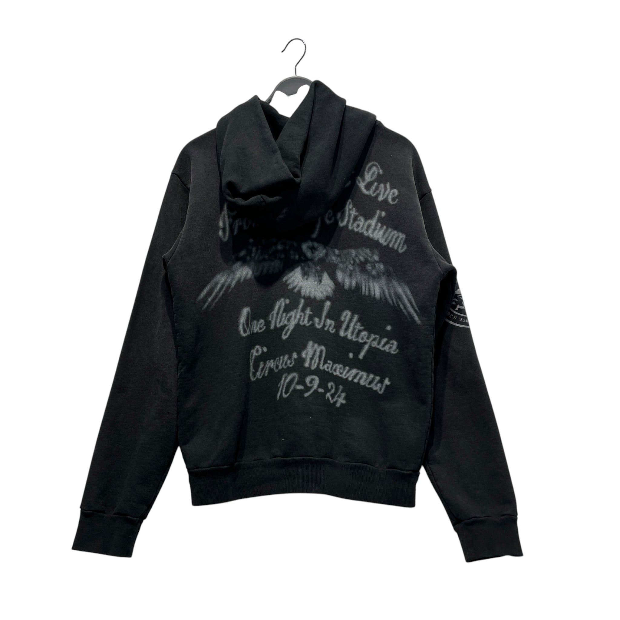 TRAVIS SCOTT/Zip Up Hoodie/S/Graphic/Cotton/BLK/UTOPIA LIBERTY view 2