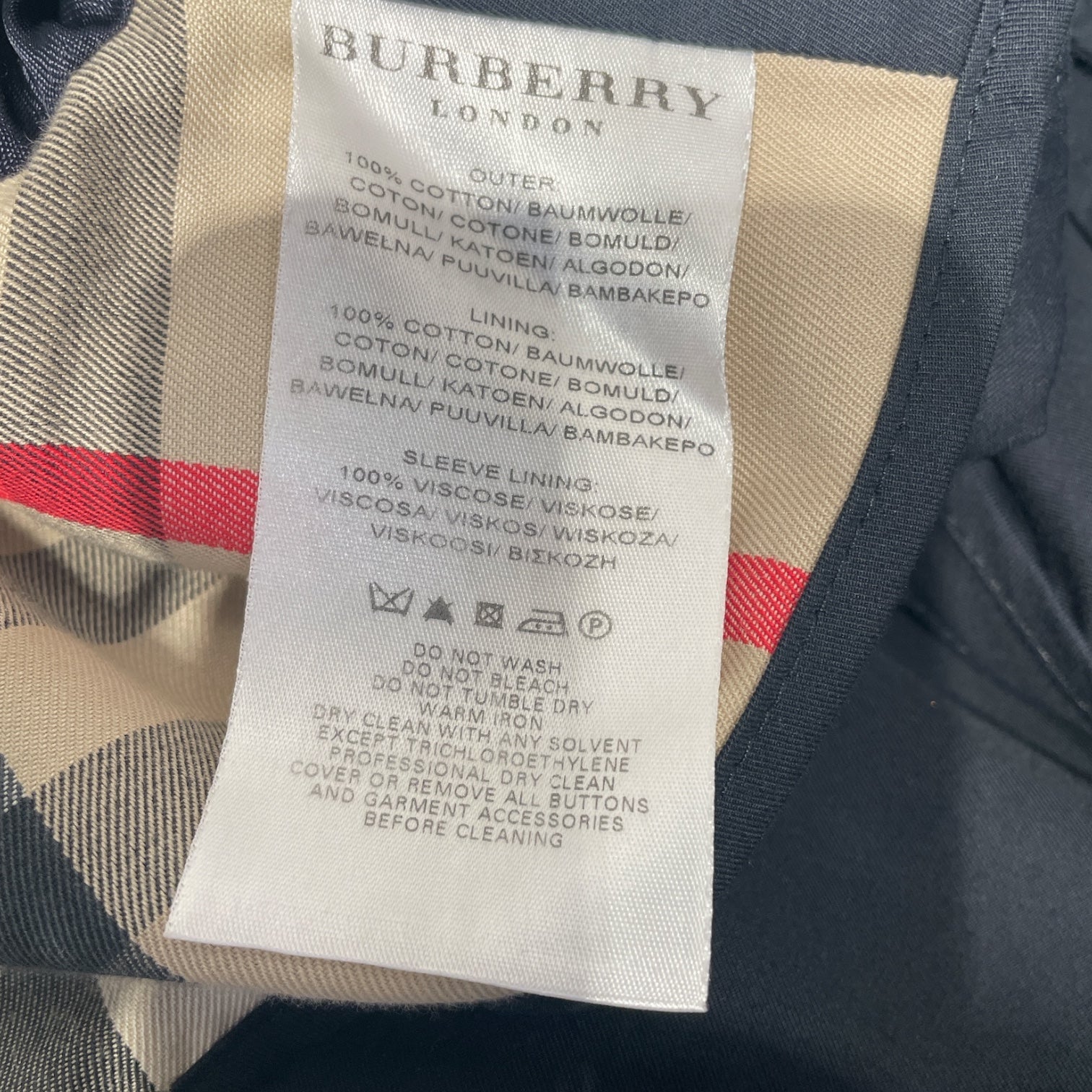 BURBERRY LONDON/Trench Coat/XL/Cotton/NVY/Navy Black Button Trench Coat view 4