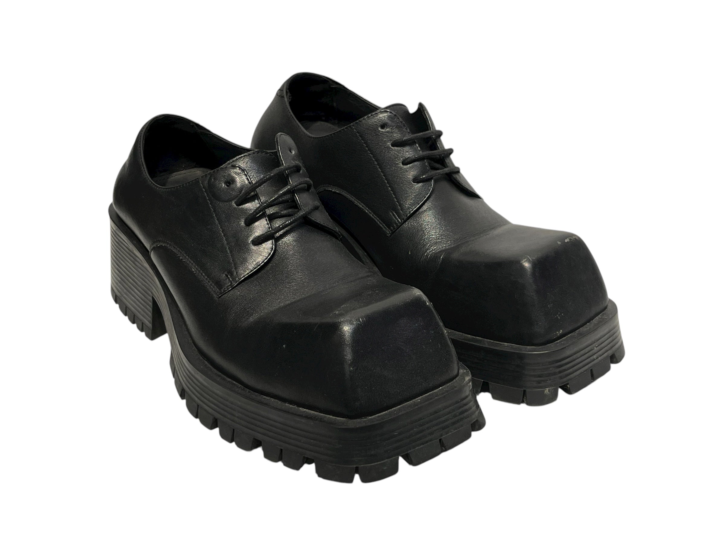 BALENCIAGA/Low-Sneakers/Leather/BLK/trooper derby view 1