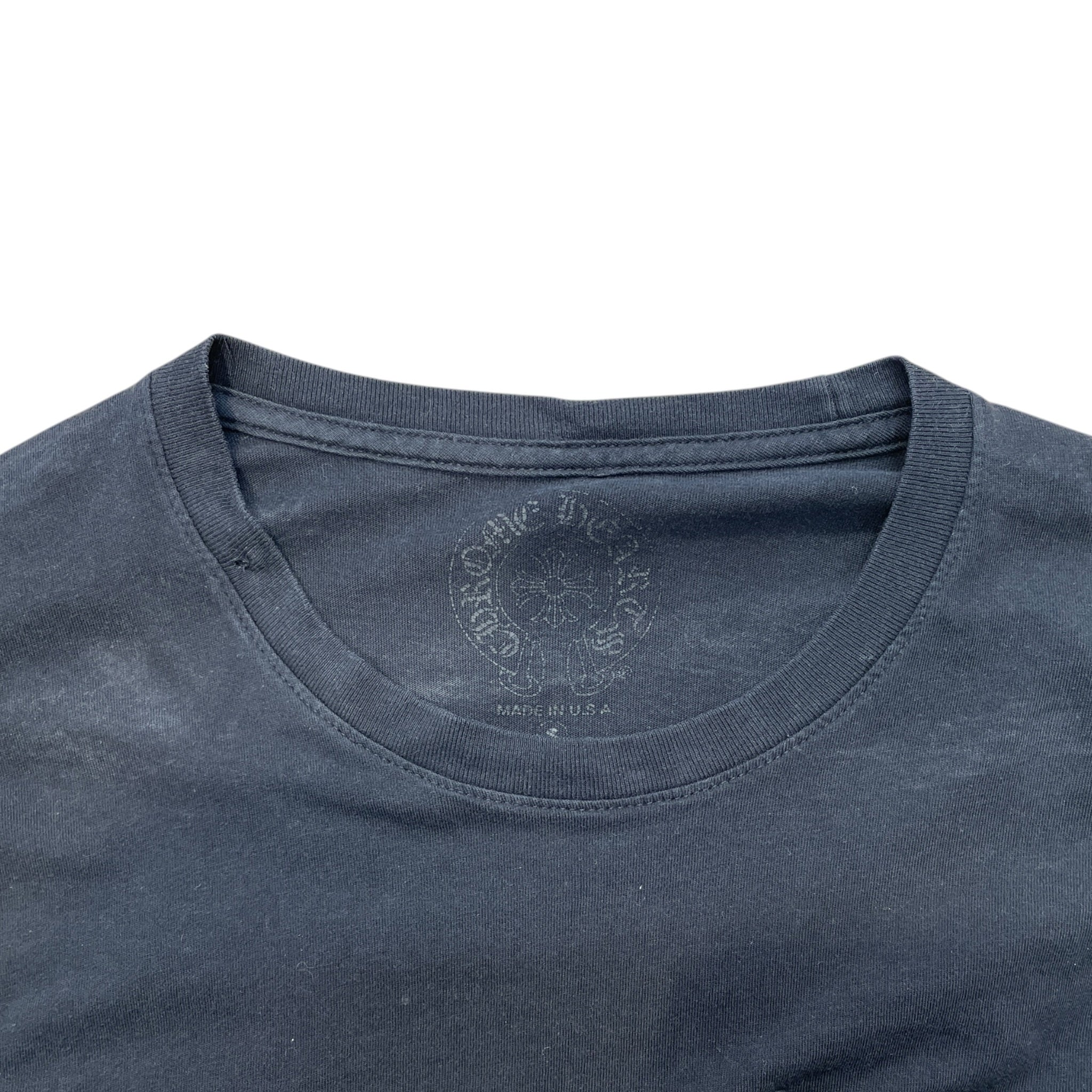 CHROME HEARTS/LS T-Shirt/S/Cotton/BLK/blk old english slv logo S view 3