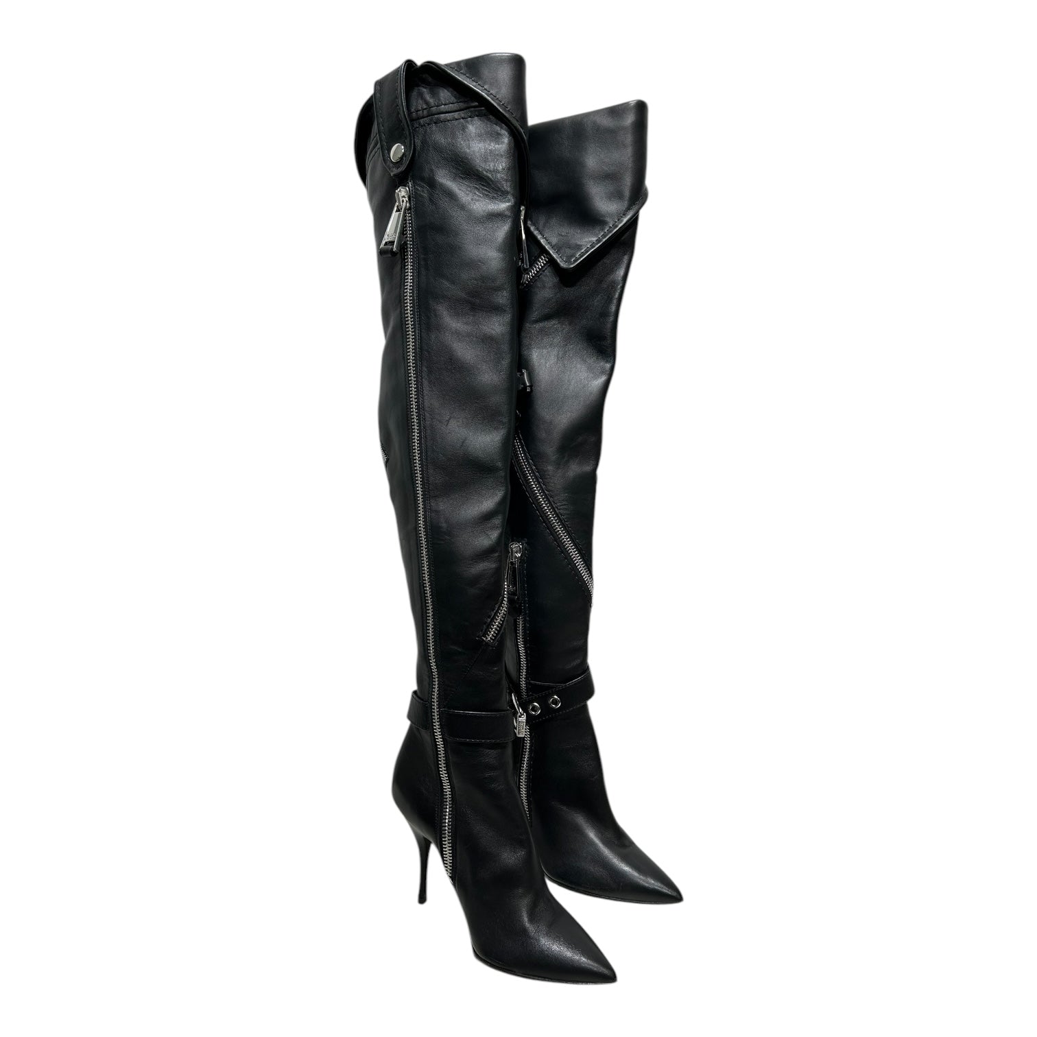 MOSCHINO/Boots/EU 37/Leather/BLK/ view 1