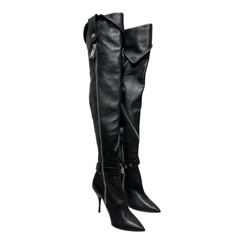 MOSCHINO/Boots/EU 37/Leather/BLK/