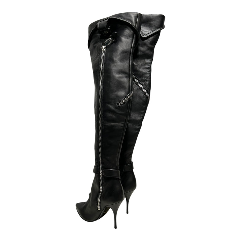 MOSCHINO/Boots/EU 37/Leather/BLK/