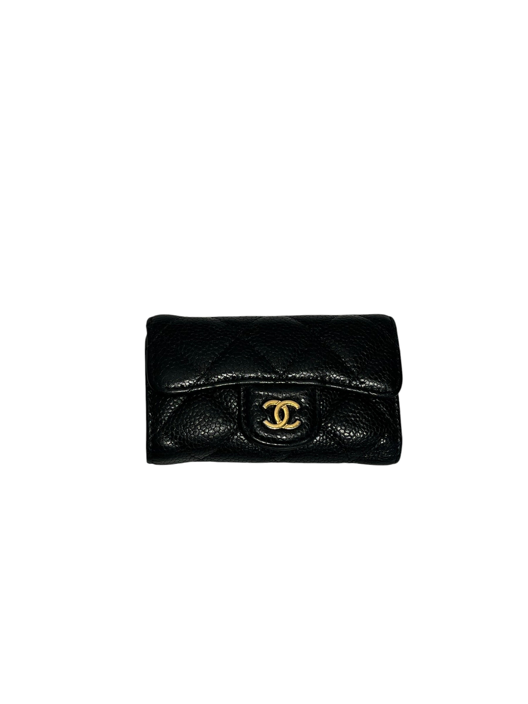 CHANEL/Wallet/Leather/BLK/Caviar Key Wallet view 1