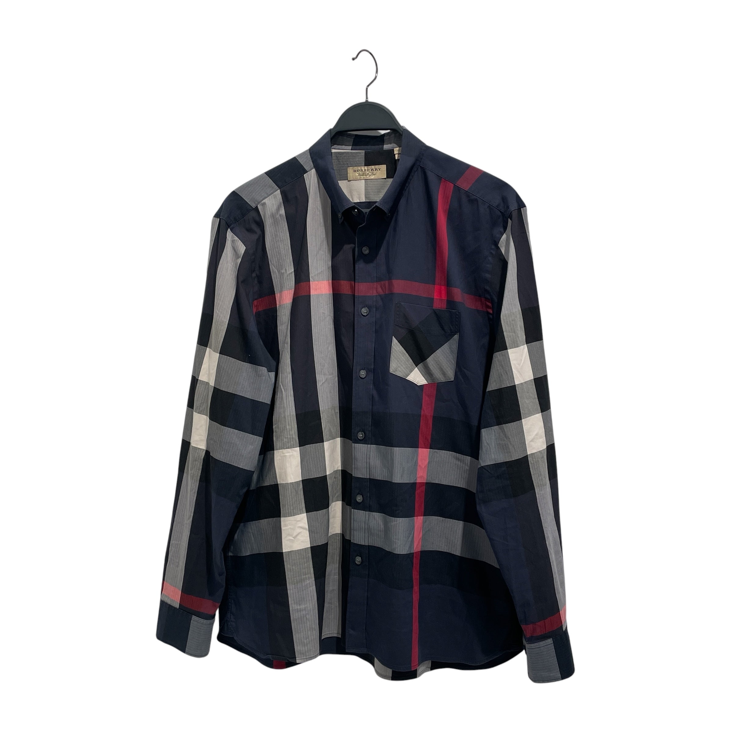BURBERRY LONDON/LS Shirt/XXL/Cotton/NVY/Plaid/Navy Nova Check Shirt view 1