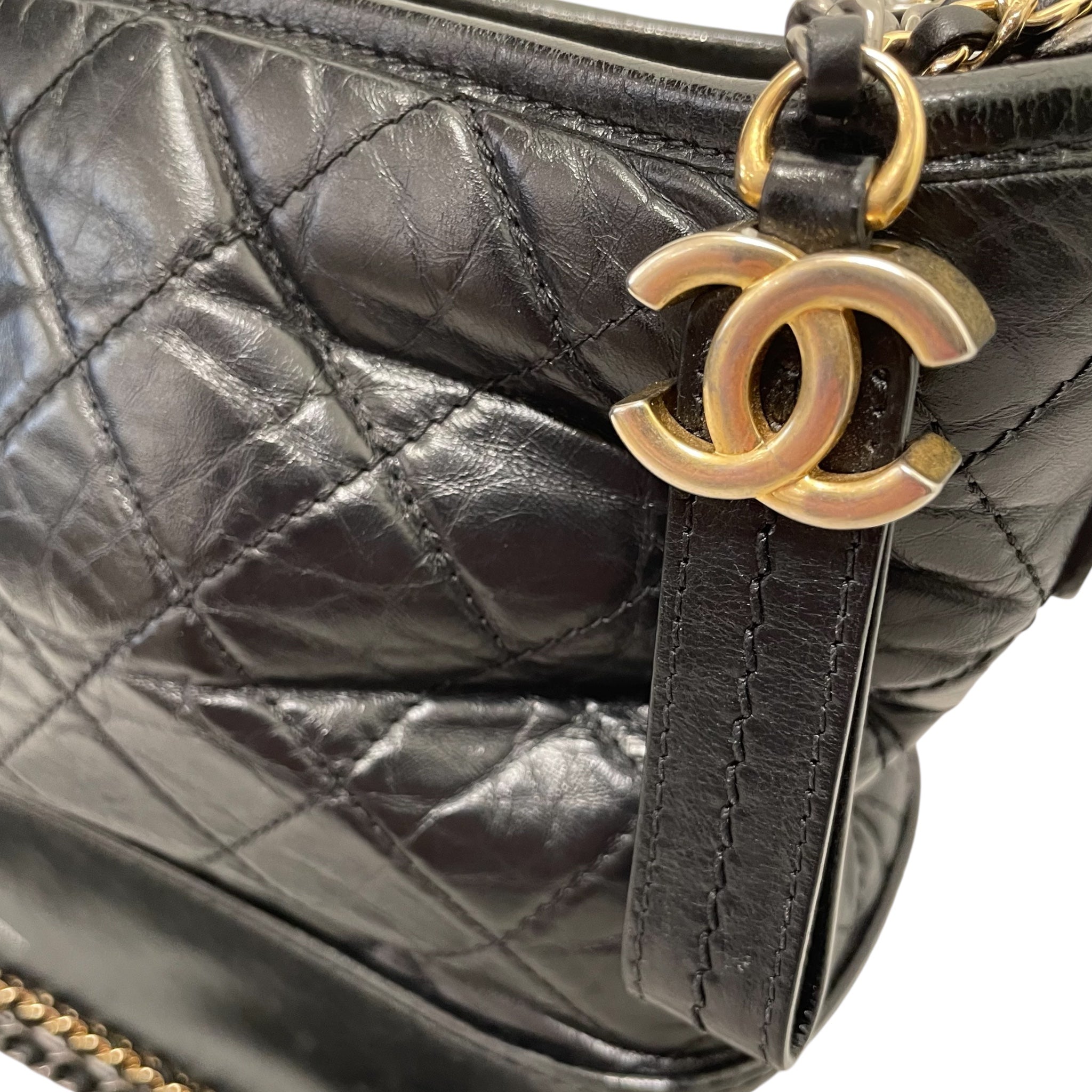 CHANEL/Cross Body Bag/M/Leather/BLK/GABRIELLE LEATHER CROSSBODY view 4