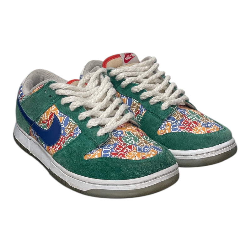 NIKE/Low-Sneakers/US 10.5/All Over Print/Suede/GRN/DUNK LOW "FOAM FINGER"/300