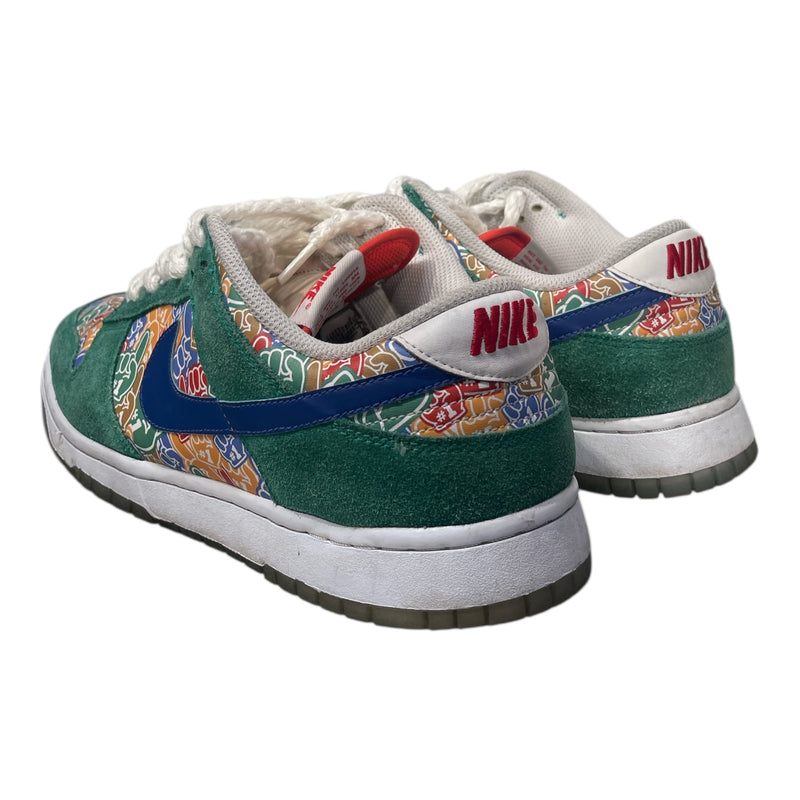 NIKE/Low-Sneakers/US 10.5/All Over Print/Suede/GRN/DUNK LOW "FOAM FINGER"/300