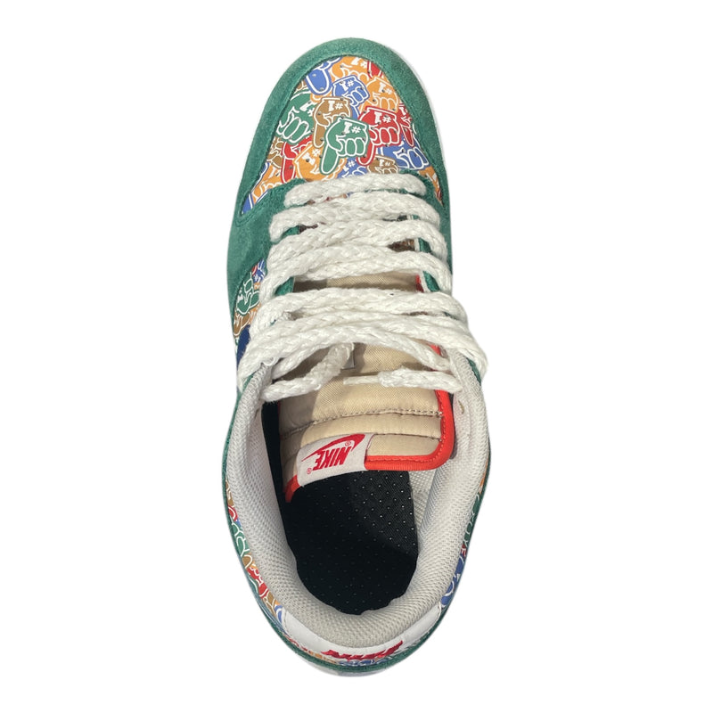 NIKE/Low-Sneakers/US 10.5/All Over Print/Suede/GRN/DUNK LOW "FOAM FINGER"/300