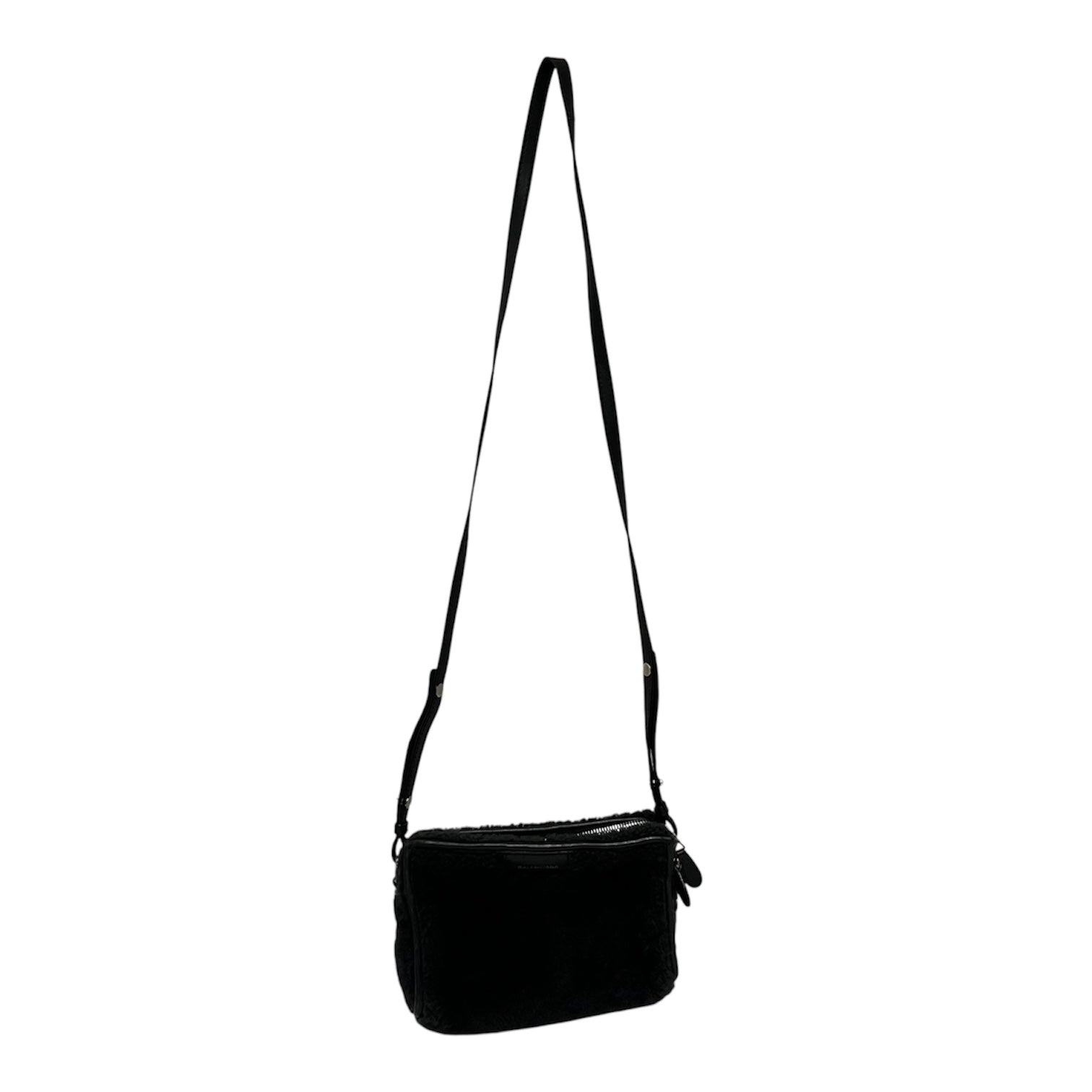 BALENCIAGA/Cross Body Bag/BLK/shearling view 1