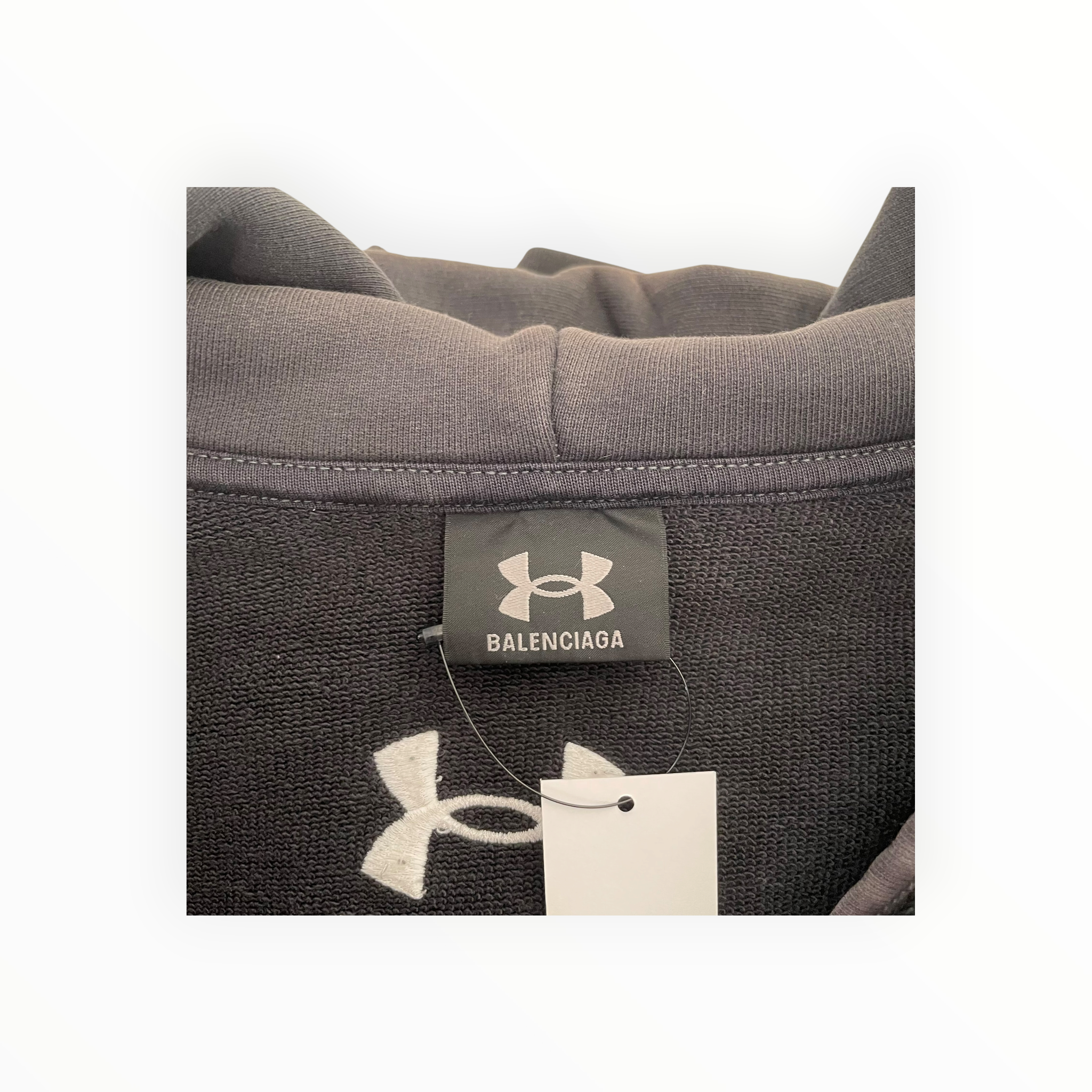 BALENCIAGA/UNDER ARMOUR/Zip Up Hoodie/M/Cotton/GRY/JP57 2024 view 3