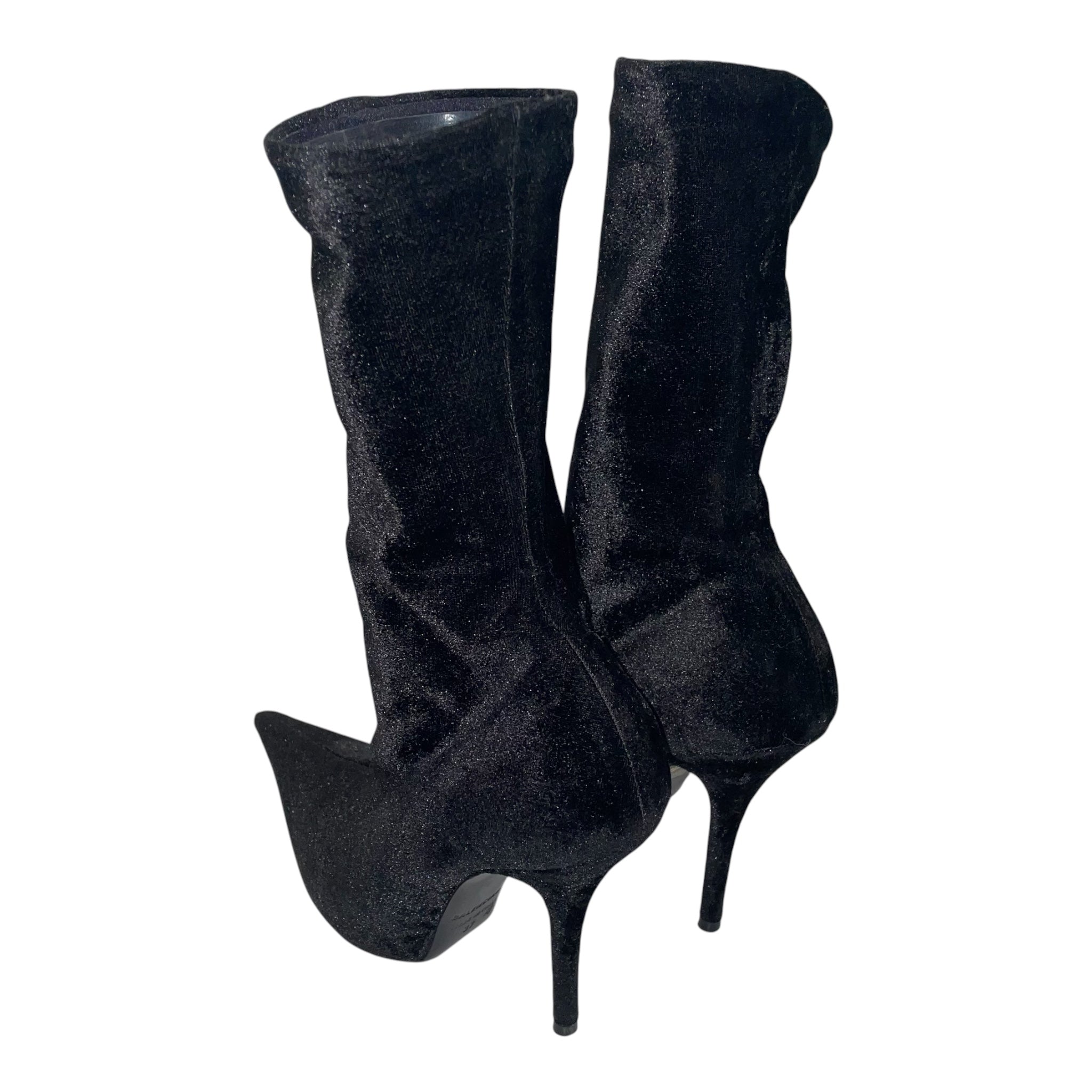 BALENCIAGA/Heels/EU 37/Suede/BLK/knife heel view 2