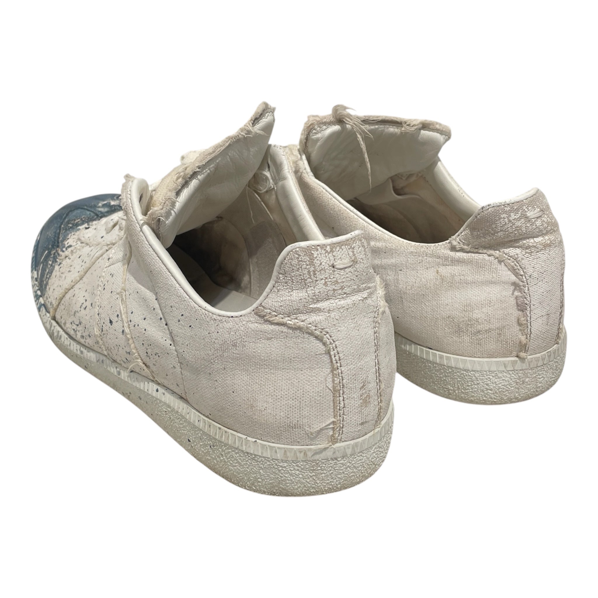 Maison Margiela/Low-Sneakers/EU 44.5/Cotton/WHT/Paint Splatter GAT view 2