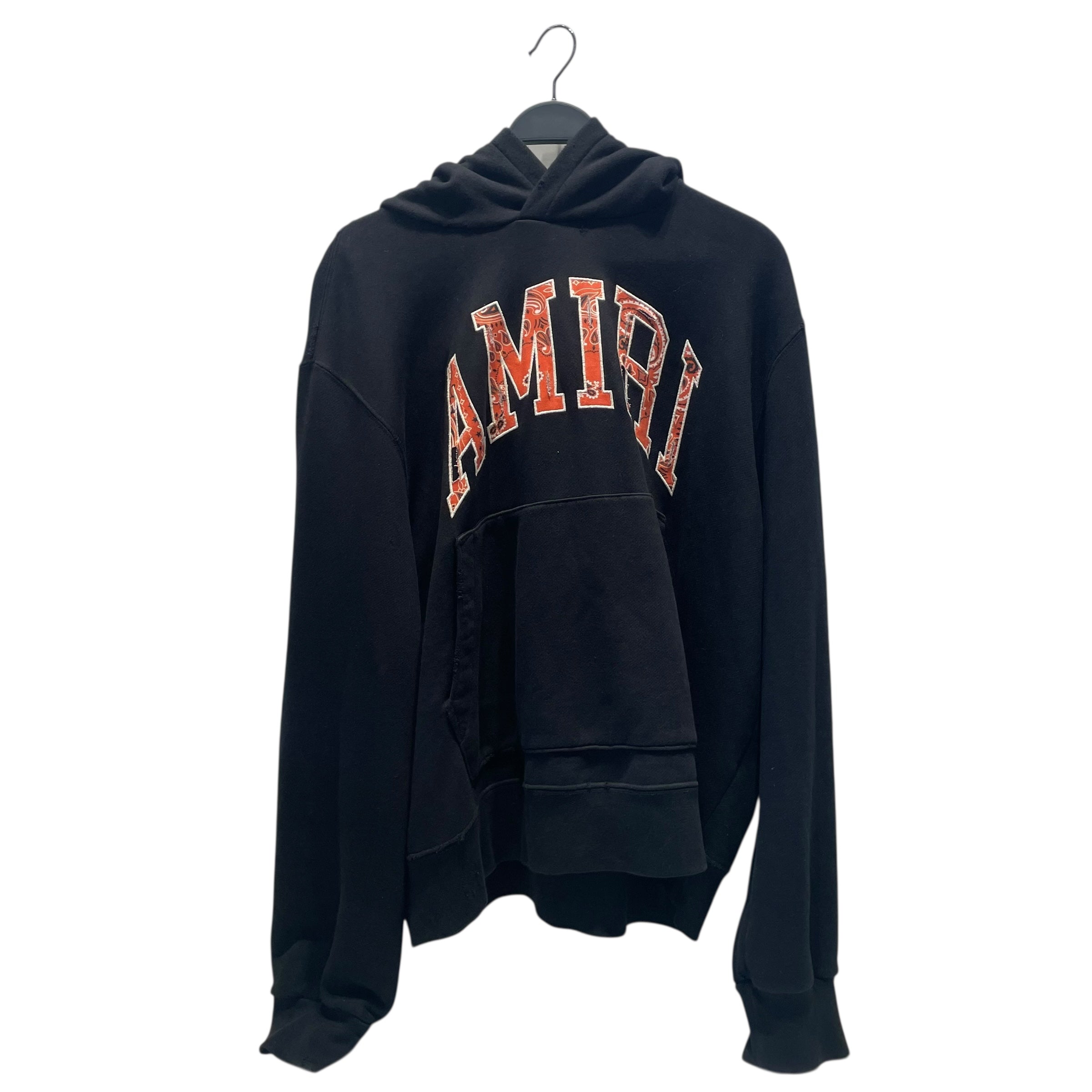 AMIRI/Hoodie/XXXL/Cotton/BLK/bandana applique logo view 1