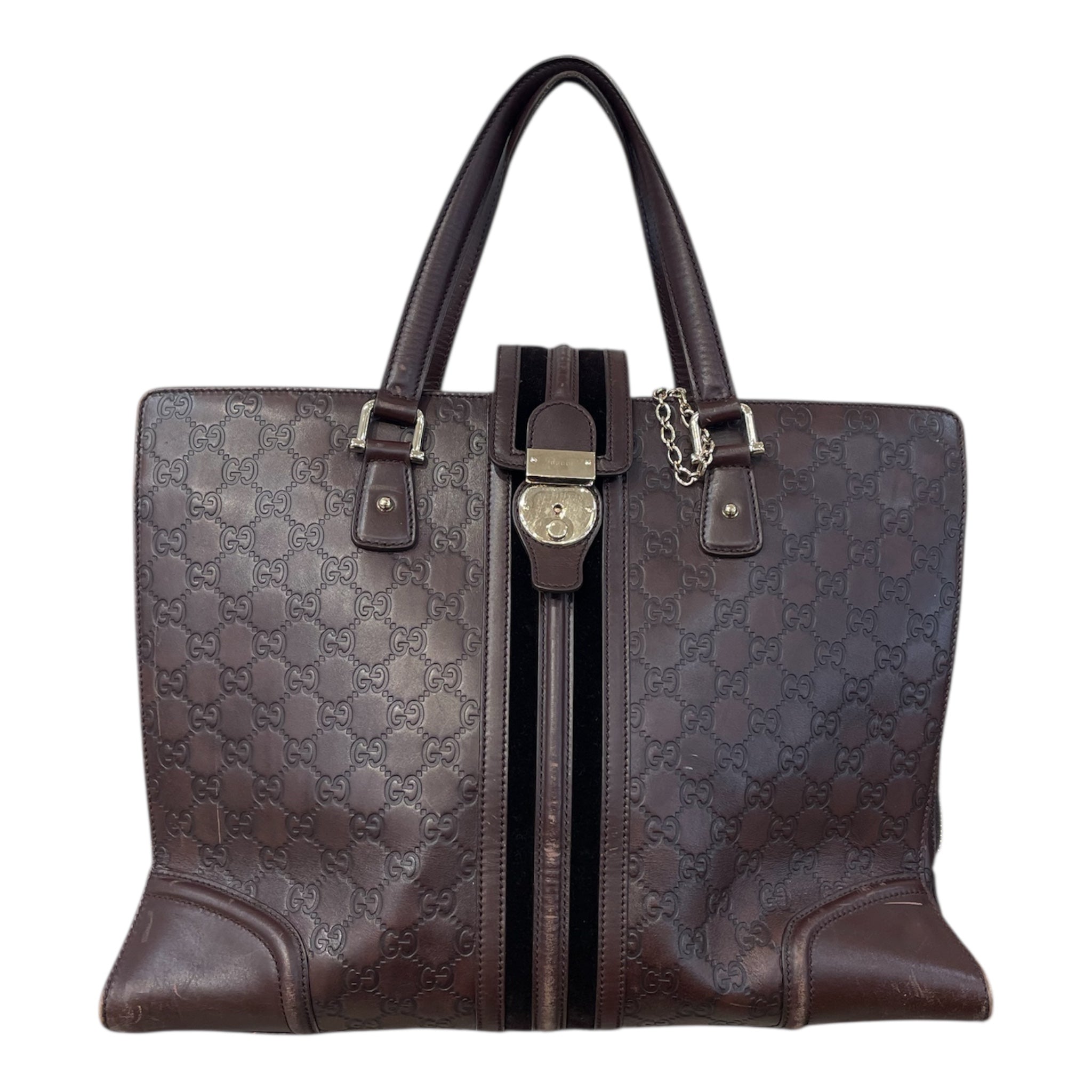 GUCCI/Bag/Animal Pattern/Leather/BRW/TOTE W/ KEYCHAIN view 1