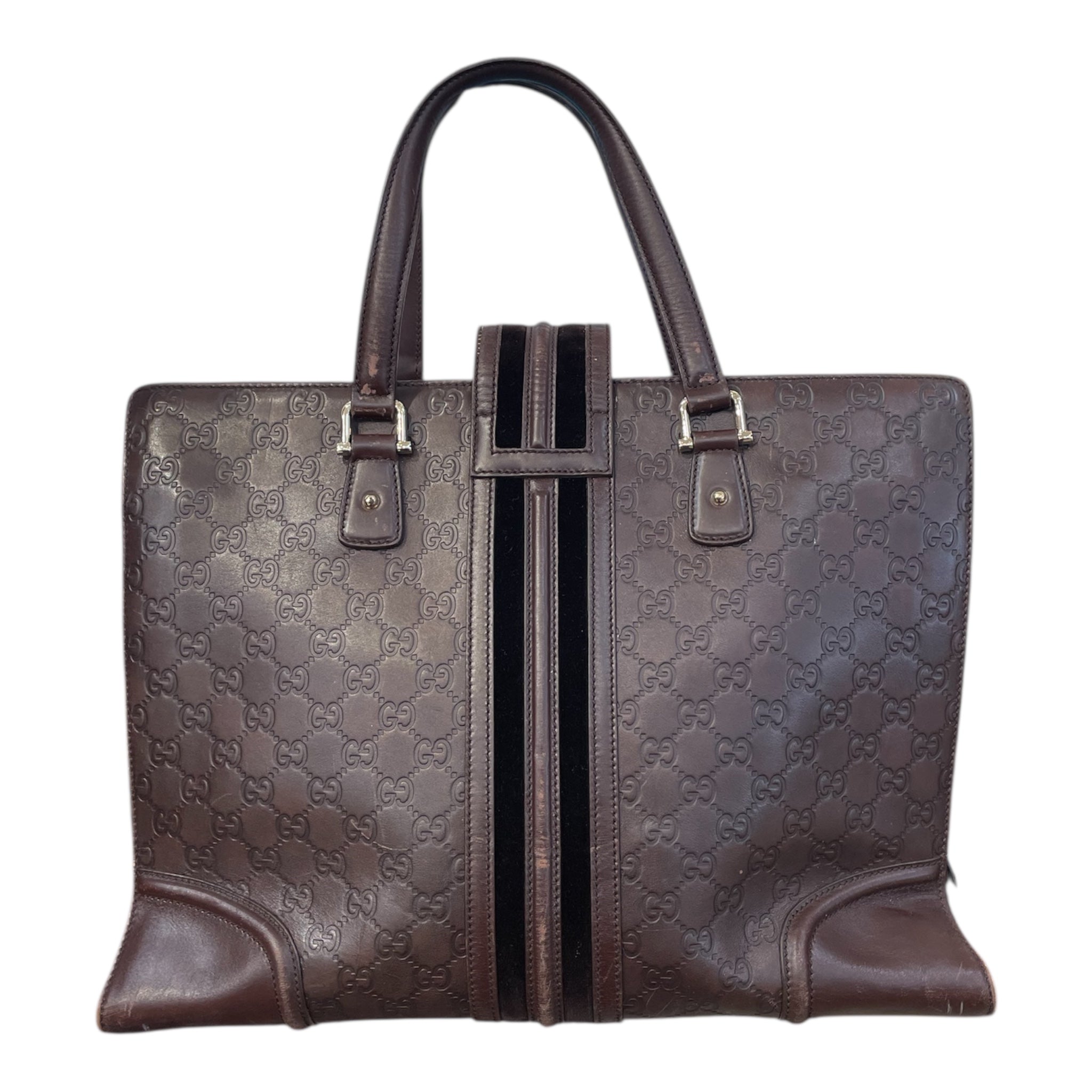 GUCCI/Bag/Animal Pattern/Leather/BRW/TOTE W/ KEYCHAIN view 2