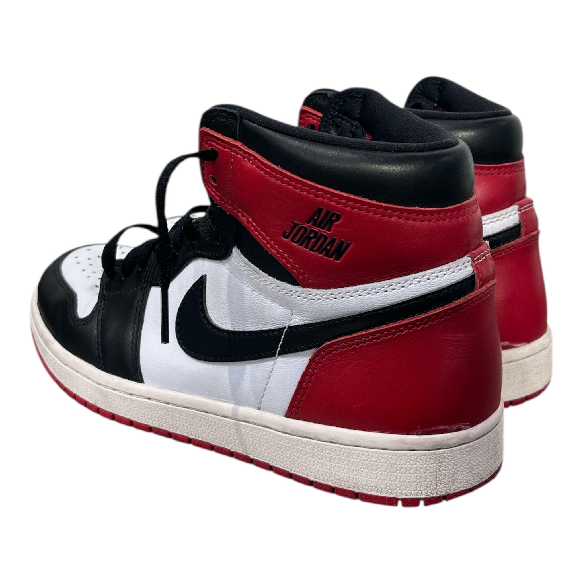 NIKE/Hi-Sneakers/US 8.5/Leather/WHT/black toe jordan 1 view 2