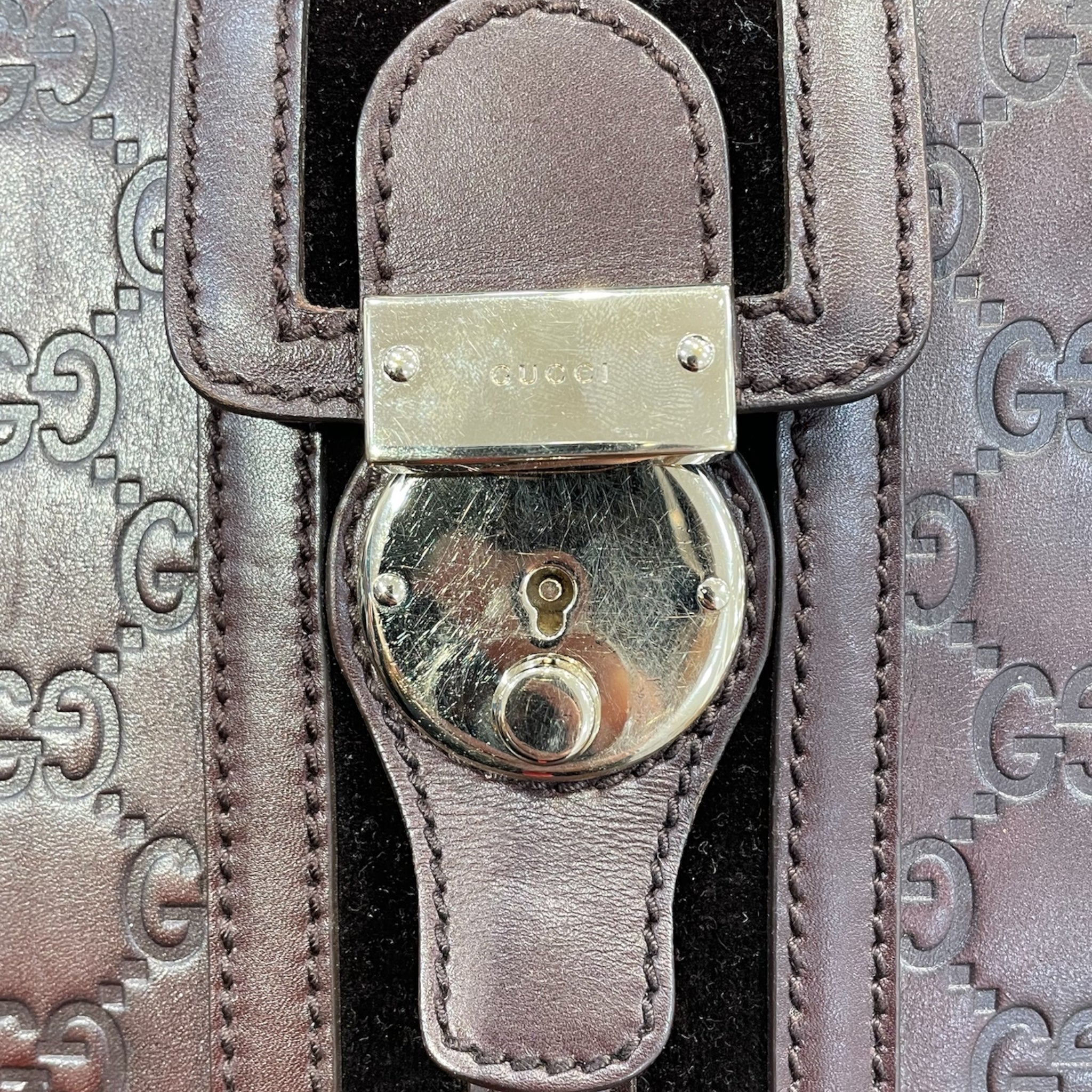 GUCCI/Bag/Animal Pattern/Leather/BRW/TOTE W/ KEYCHAIN view 5