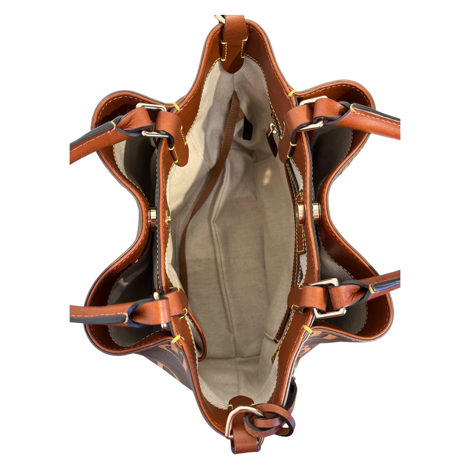 Dooney & Bourke/Hand Bag/Monogram/Leather/KHK/BRENNA view 4