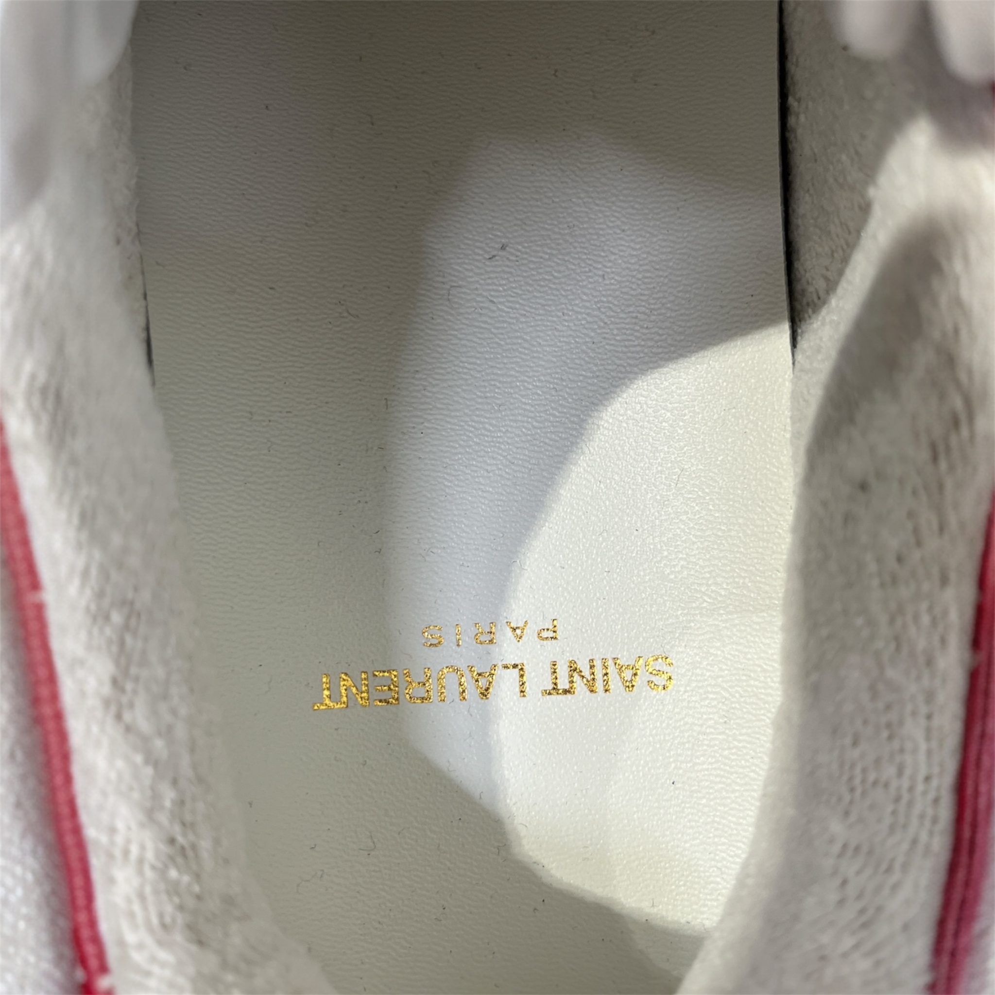 SAINT LAURENT/Low-Sneakers/EU 41/Leather/WHT/RED view 3