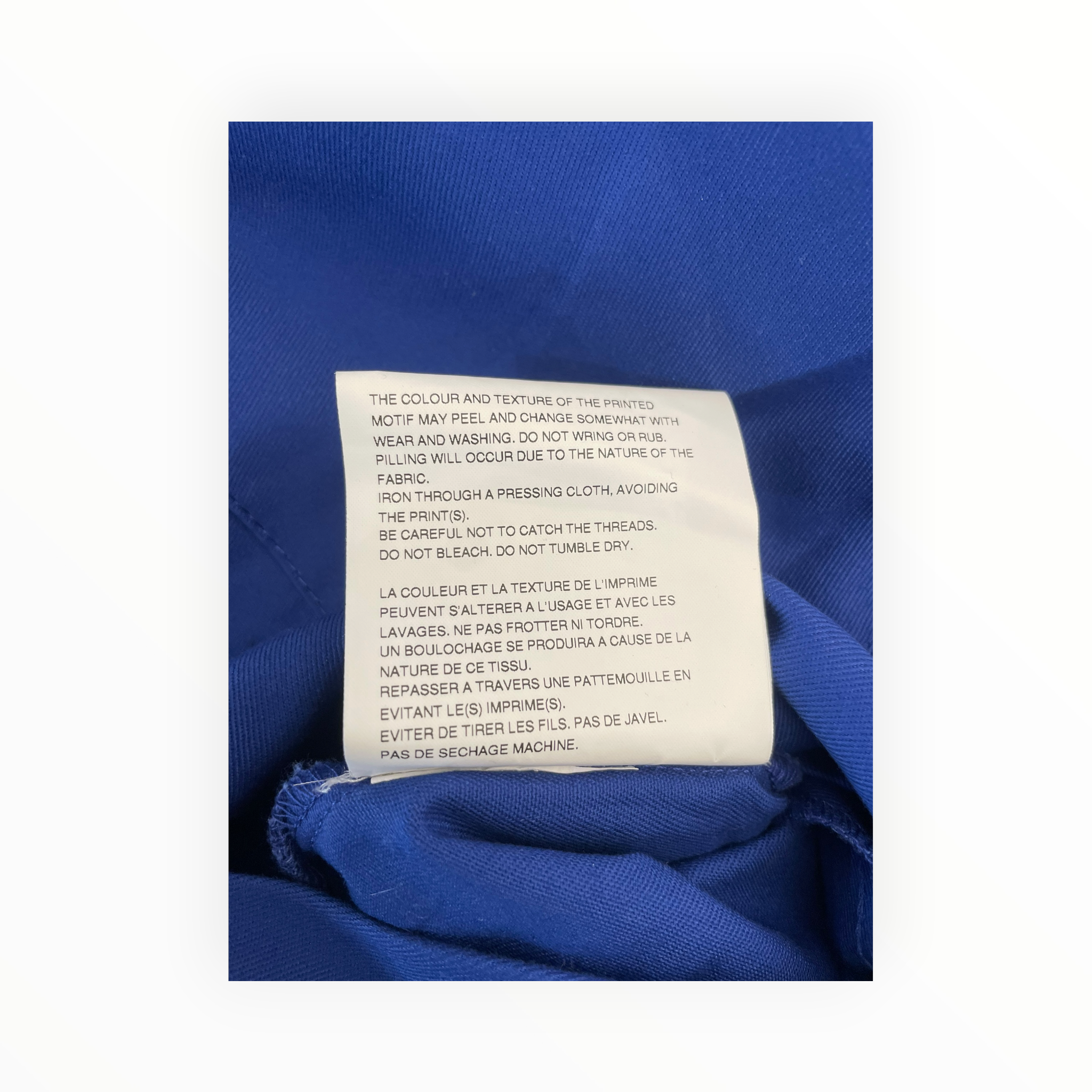 COMME des GARCONS/Coat/M/Cotton/BLU/molinel garment view 4