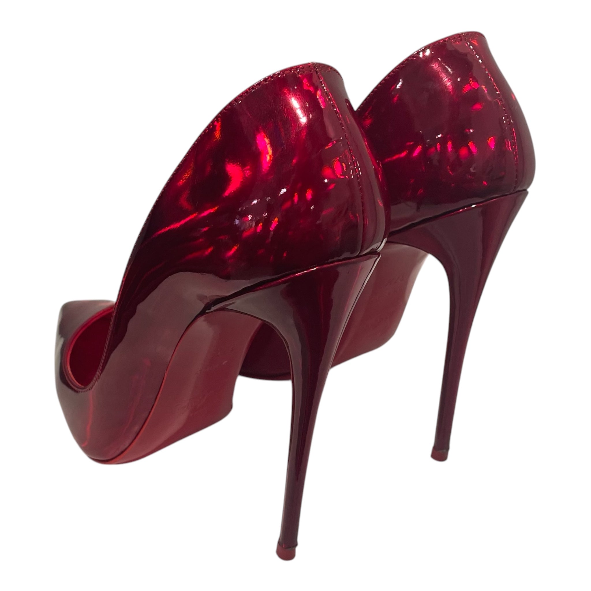 Christian Louboutin/Heels/EU 37.5/Leather/RED/RUBY STEPPAS view 2