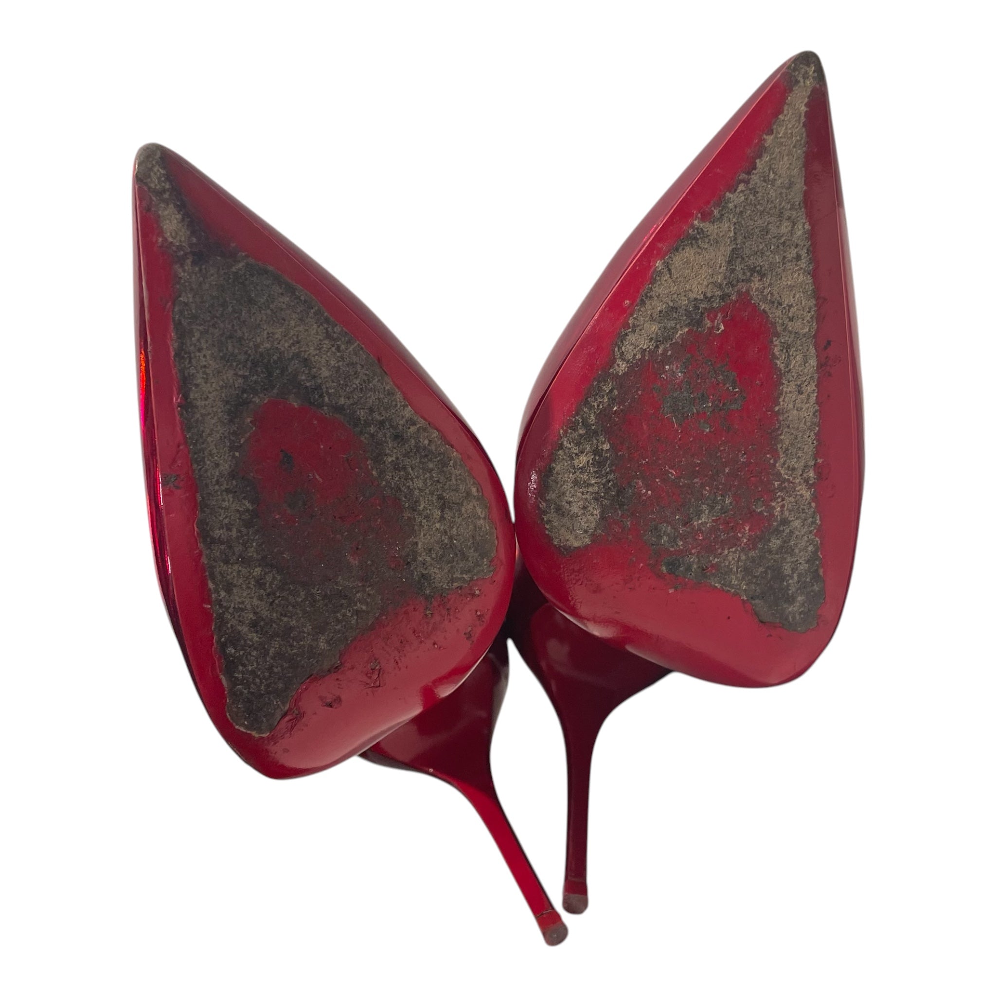 Christian Louboutin/Heels/EU 37.5/Leather/RED/RUBY STEPPAS view 5