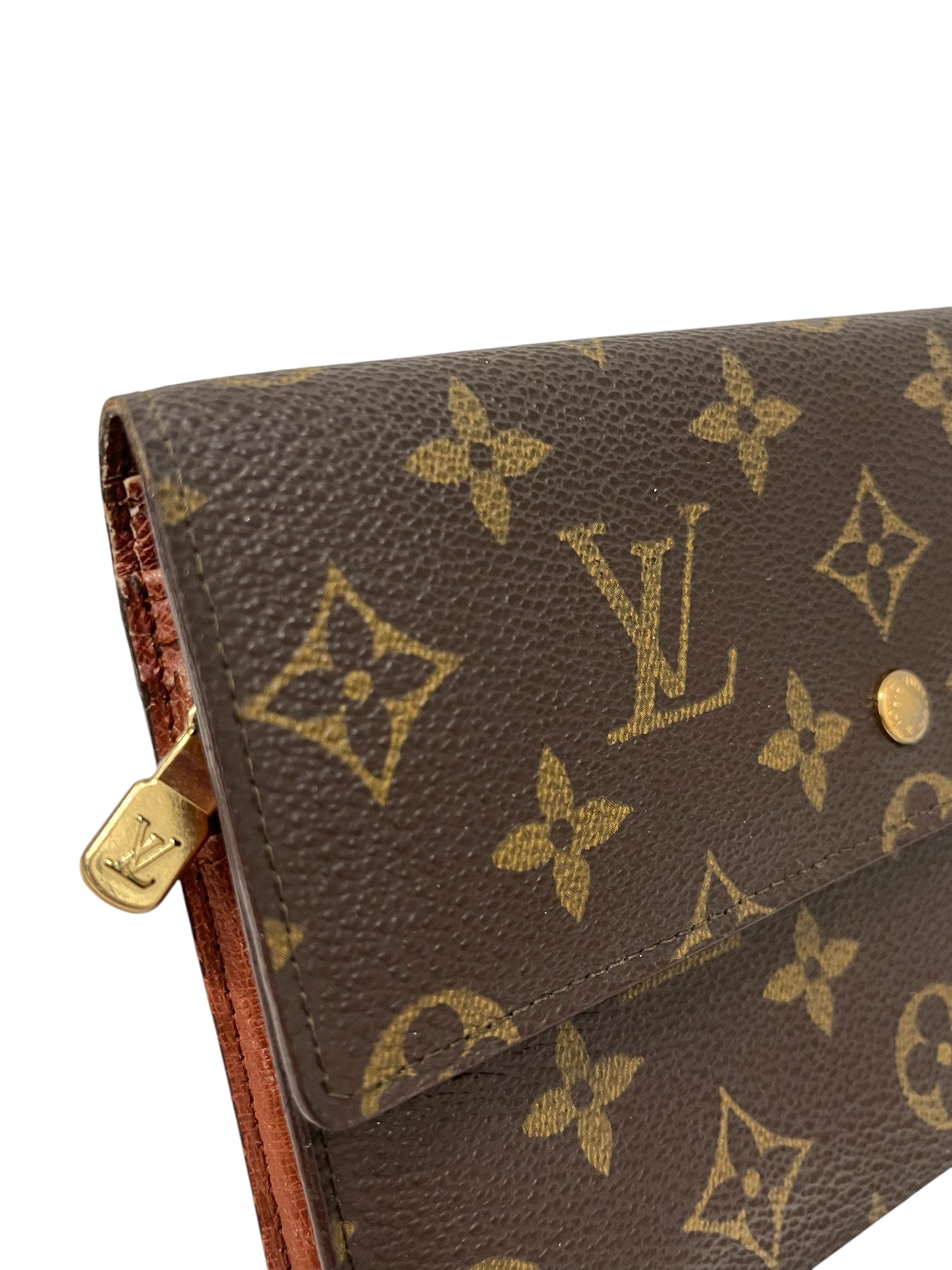 LOUIS VUITTON/Wallet/Monogram/Leather/BRW/L's/VINTAGE TRIFOLD WALLET view 6