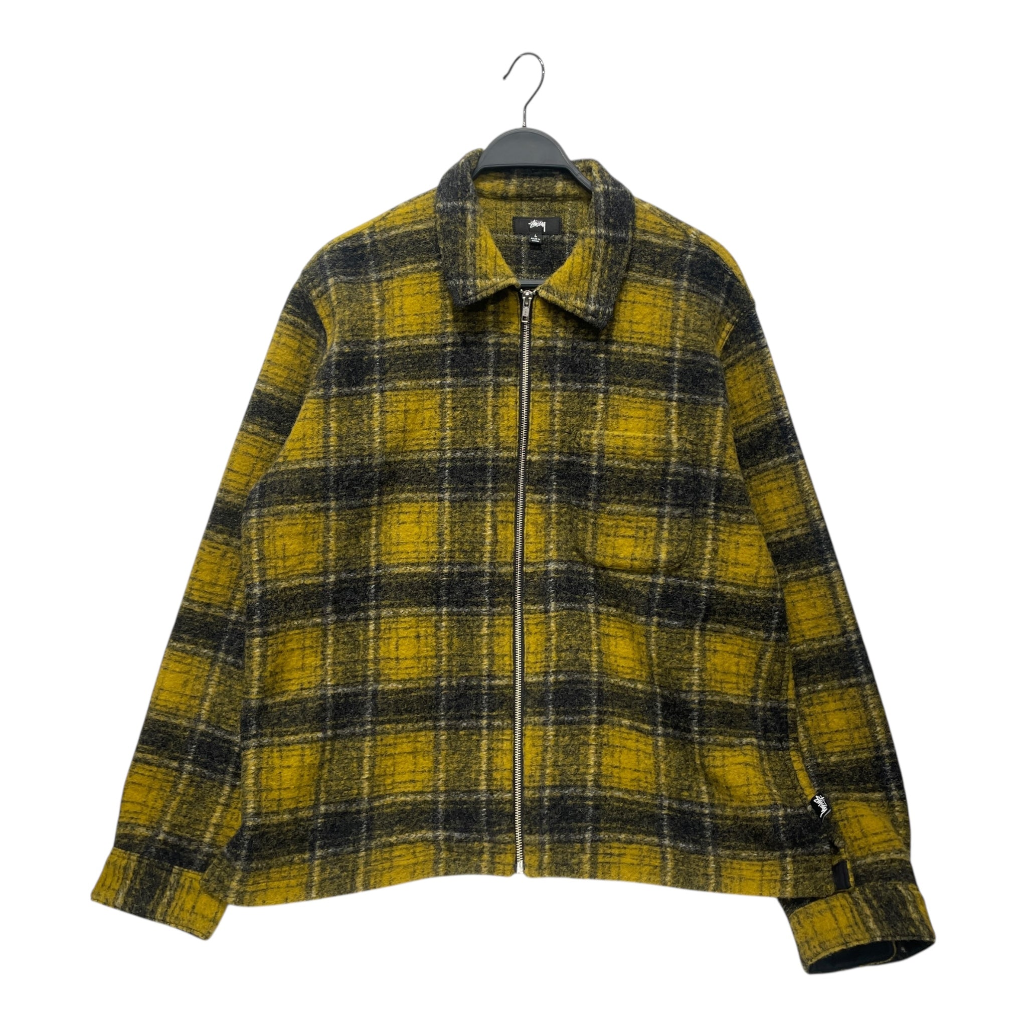 STUSSY/Jacket/L/Wool/YLW/Plaid/ view 1