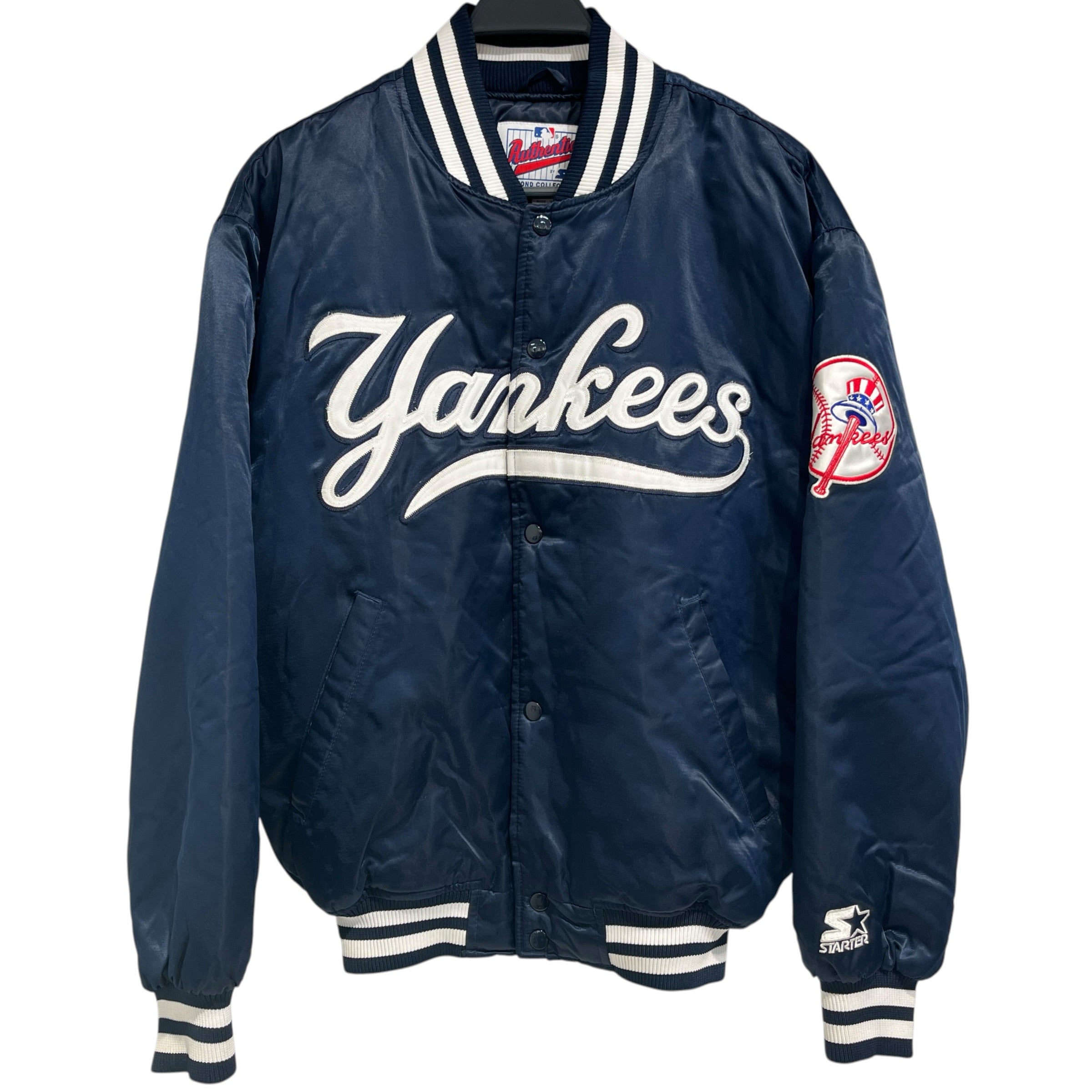 STARTER/Baseball Jkt/M/Nylon/BLU/Single Breasted/Yankees Bomber Jacket view 1