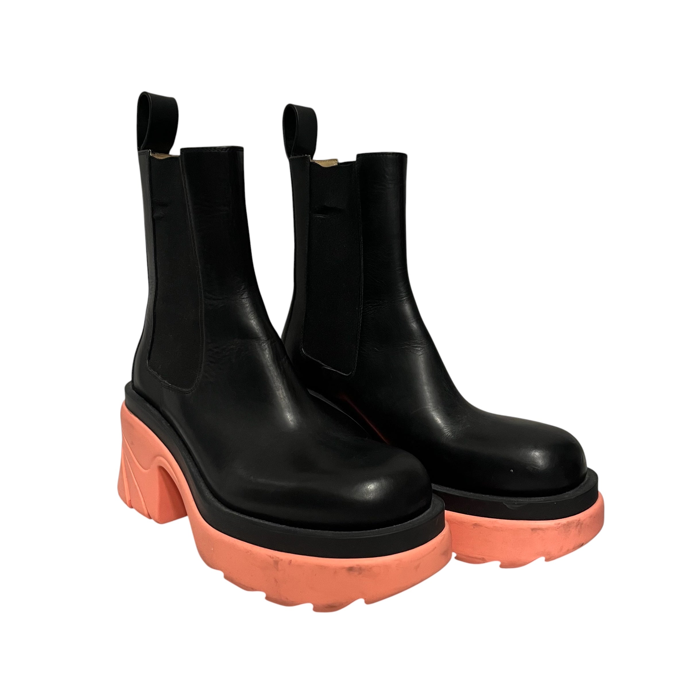 BOTTEGA VENETA/Chelsea Boots/US 9.5/Leather/BLK/tire platform view 1