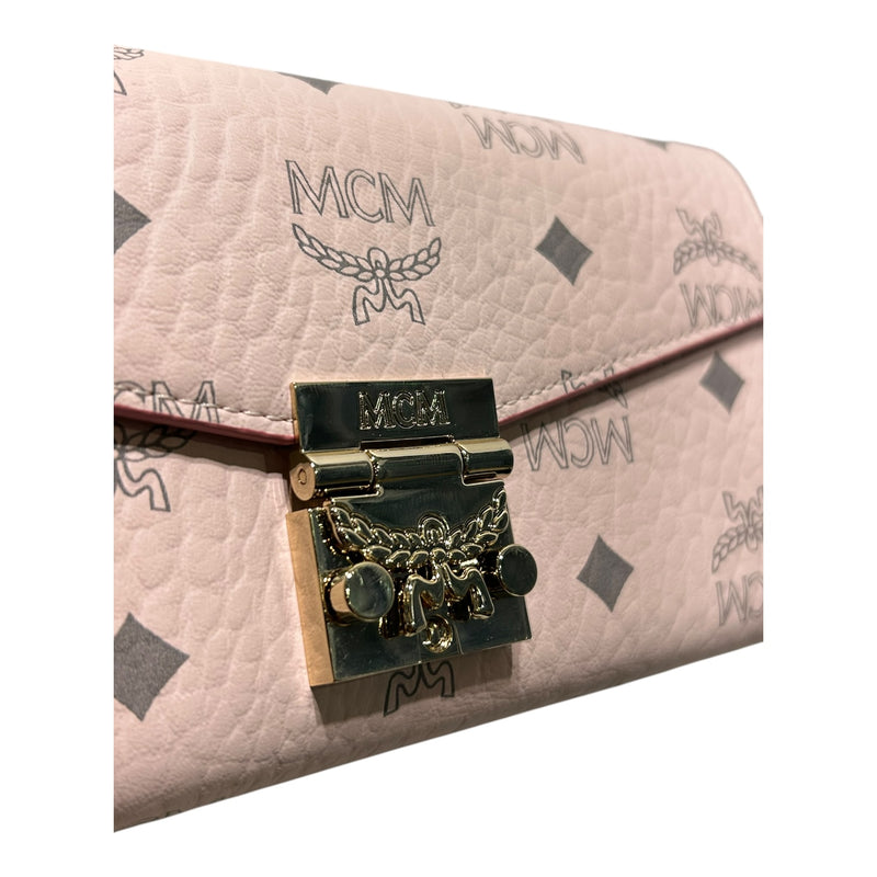 MCM/Wallet/M/Monogram/Leather/PNK/