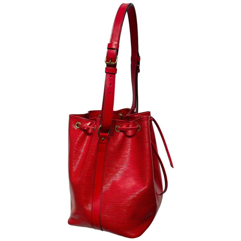 LOUIS VUITTON/Tote Bag/Stripe/Leather/RED/Red Epi Leather EPI