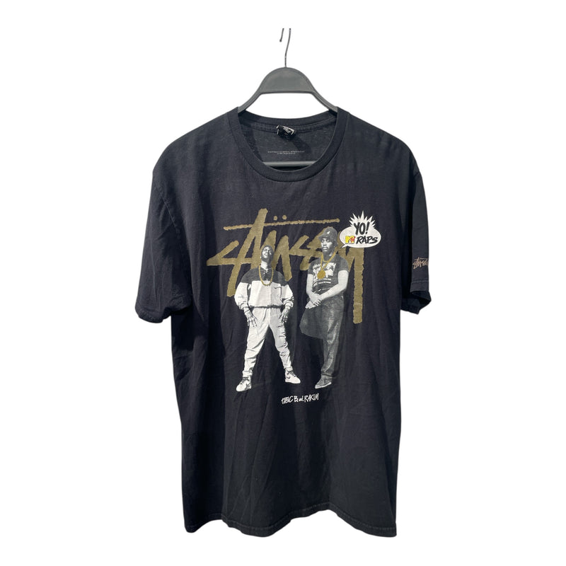 STUSSY/T-Shirt/L/Cotton/BLK/MTV RAPS