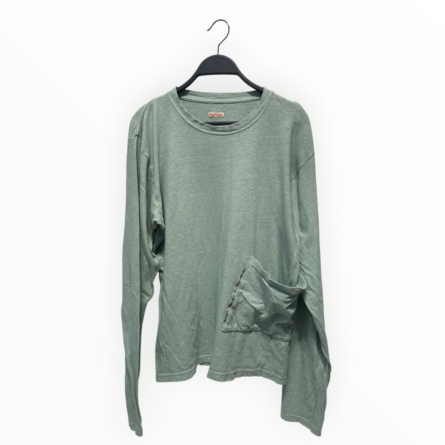 KAPITAL/LS T-Shirt/2/Cotton/GRN/LARGE POCKET DETAIL\ view 1