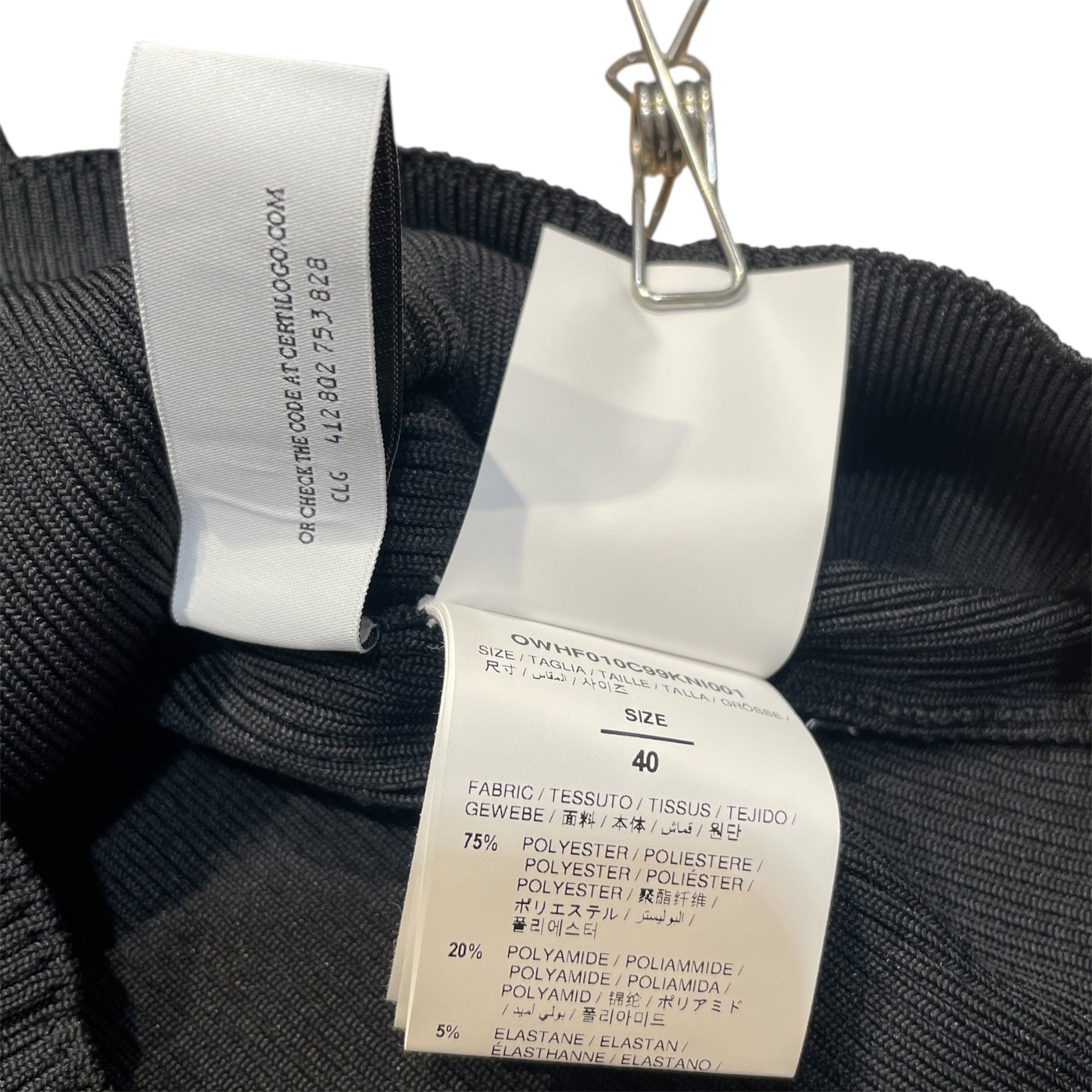 OFF-WHITE/Cut & Sew/40/Polyester/BLK/Athletic Top view 4